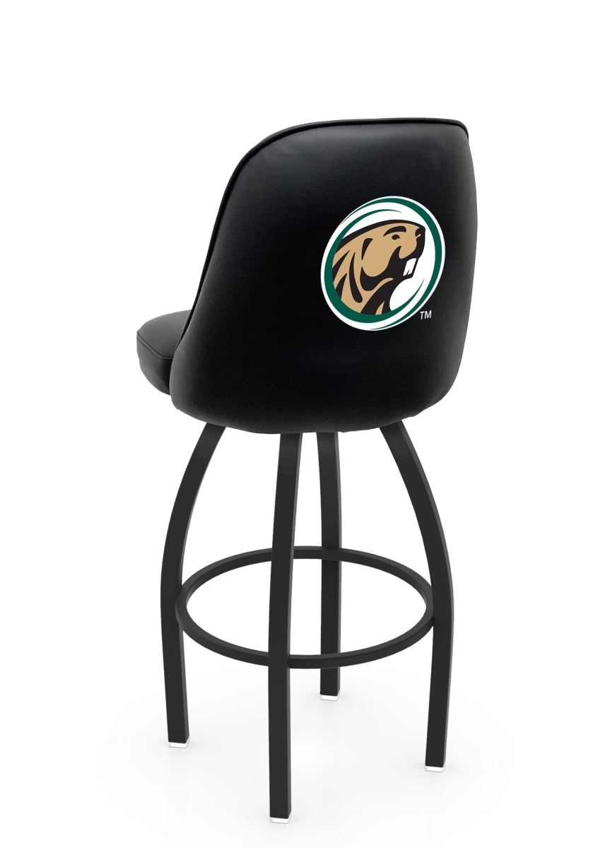 L04836BmijSt 22 x 21 x 36 in. NCAA Logo Grizzly Bemidji State University Swivel Bar Stool with Black Wrinkle