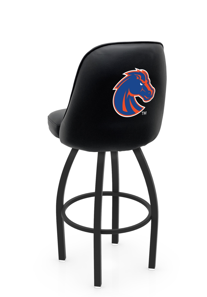 L04836BoiseS 22 x 21 x 36 in. NCAA Logo Grizzly Boise State University Swivel Bar Stool with Black Wrinkle