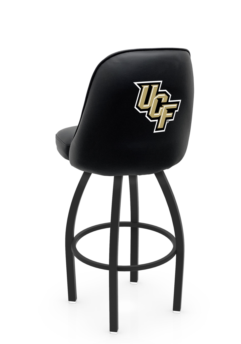 L04836CenFla 22 x 21 x 36 in. NCAA Logo Grizzly University of Central Florida Swivel Bar Stool with Black Wrinkle