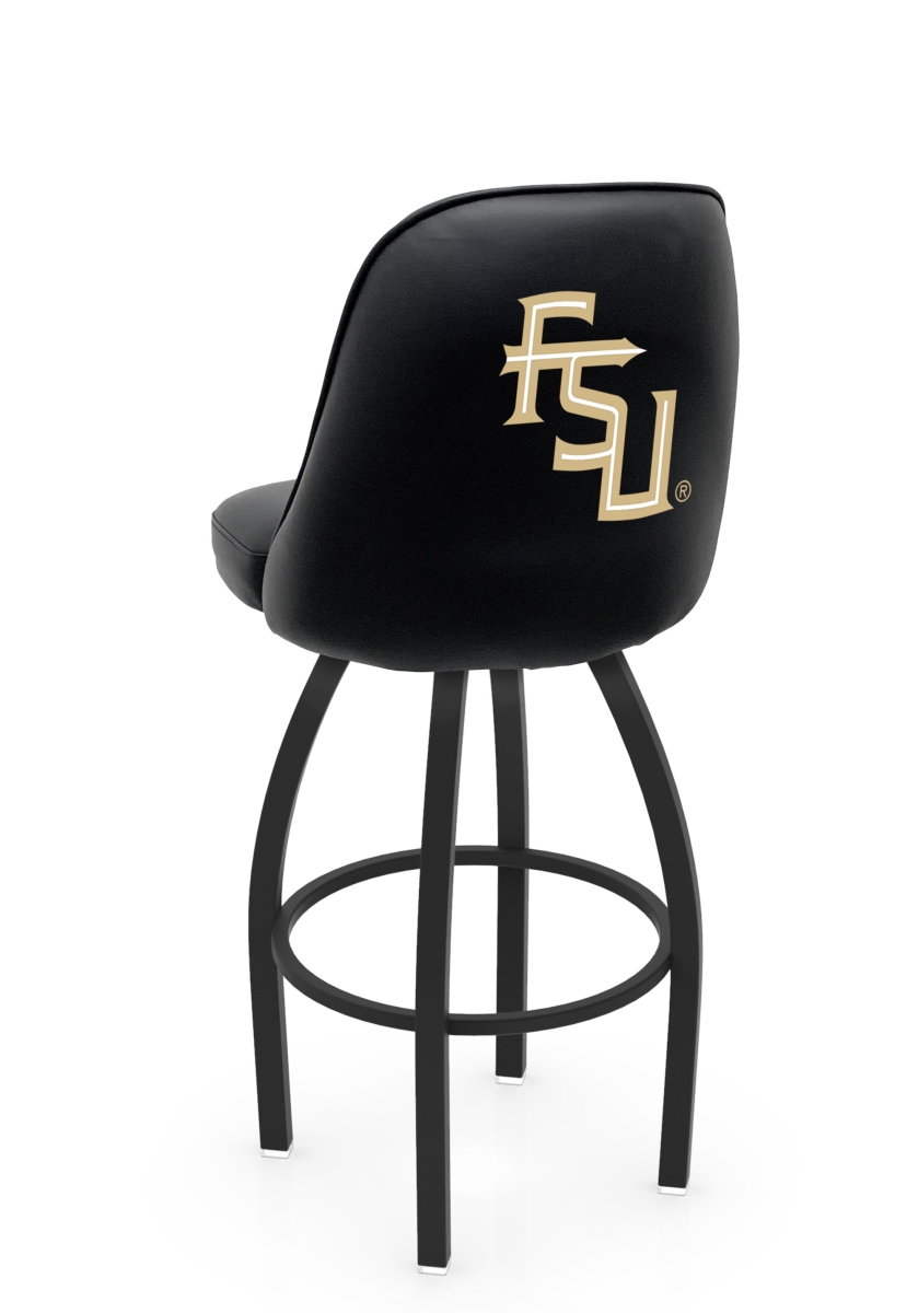 L04836FSU-FS 22 x 21 x 36 in. NCAA Logo Grizzly Florida State University Script Swivel Bar Stool with Black Wrinkle