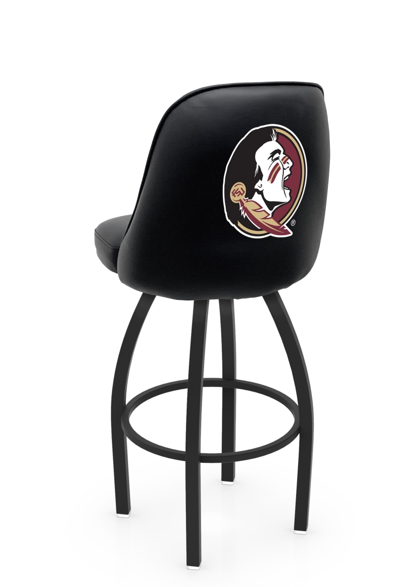 L04836FSU-HD 22 x 21 x 36 in. NCAA Logo Grizzly Florida State University Head Swivel Bar Stool with Black Wrinkle