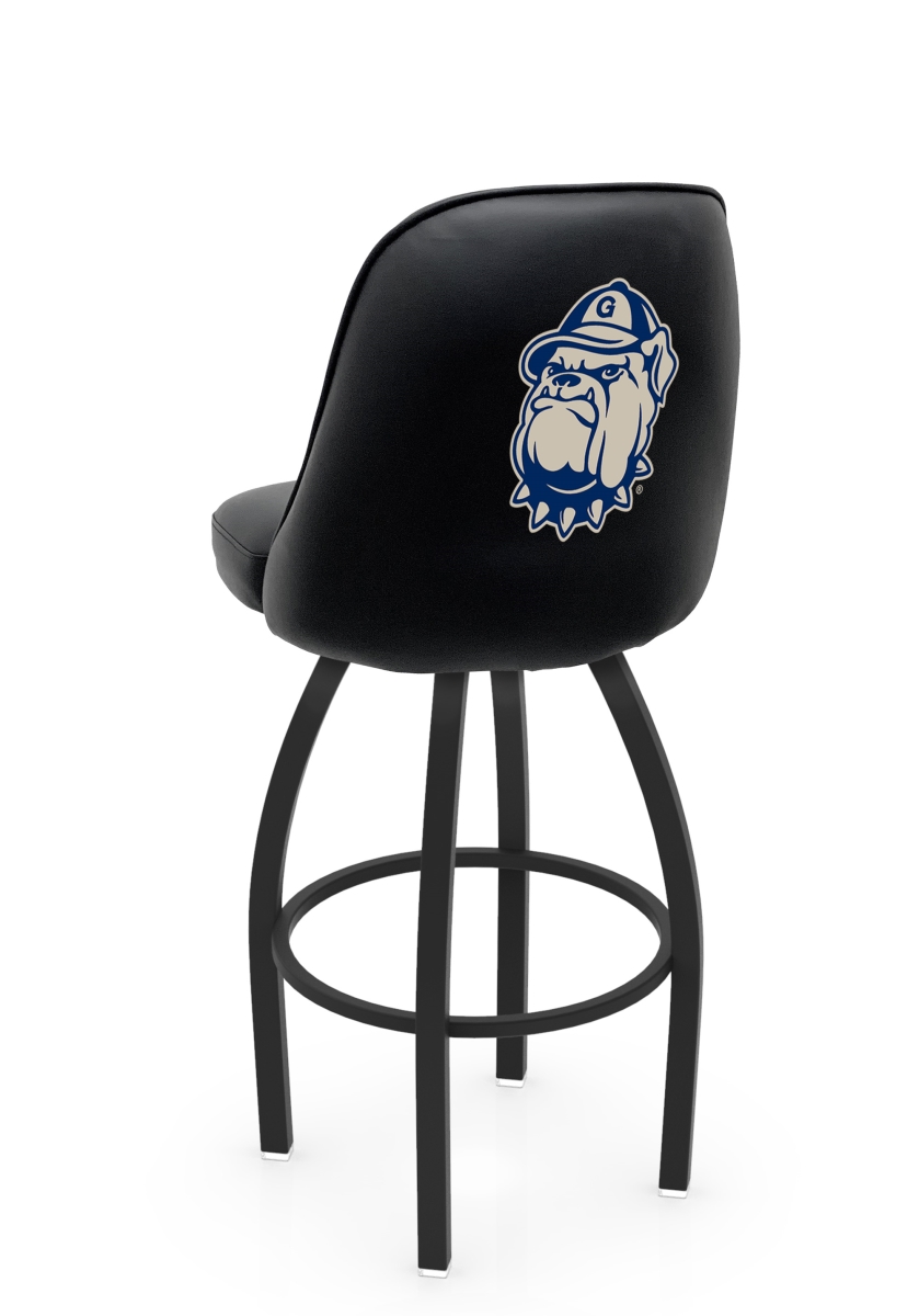 L04836Grgtwn 22 x 21 x 36 in. NCAA Logo Grizzly Georgetown University Swivel Bar Stool with Black Wrinkle