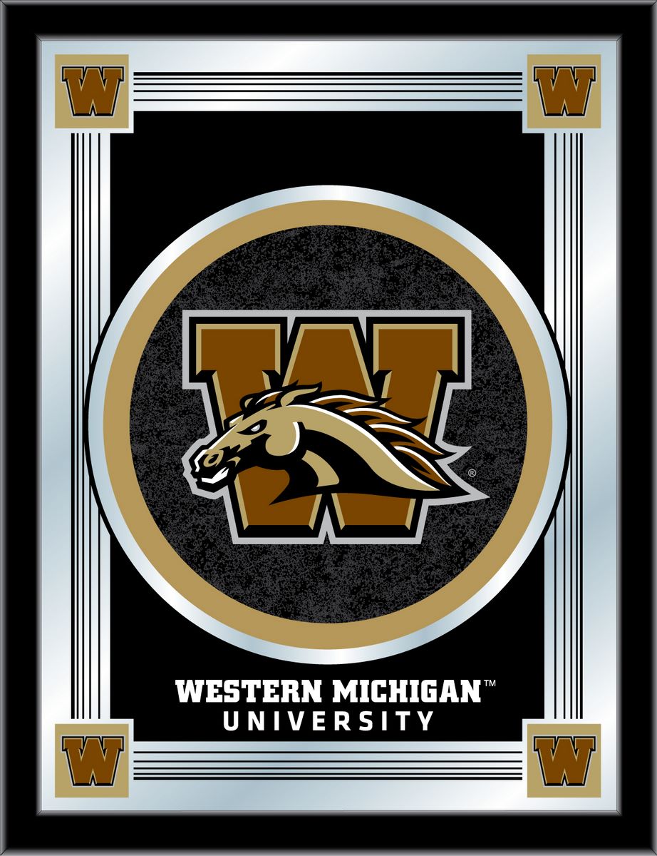 MLogoWestMI Western Michigan 17 x 22 in. University Logo Mirror