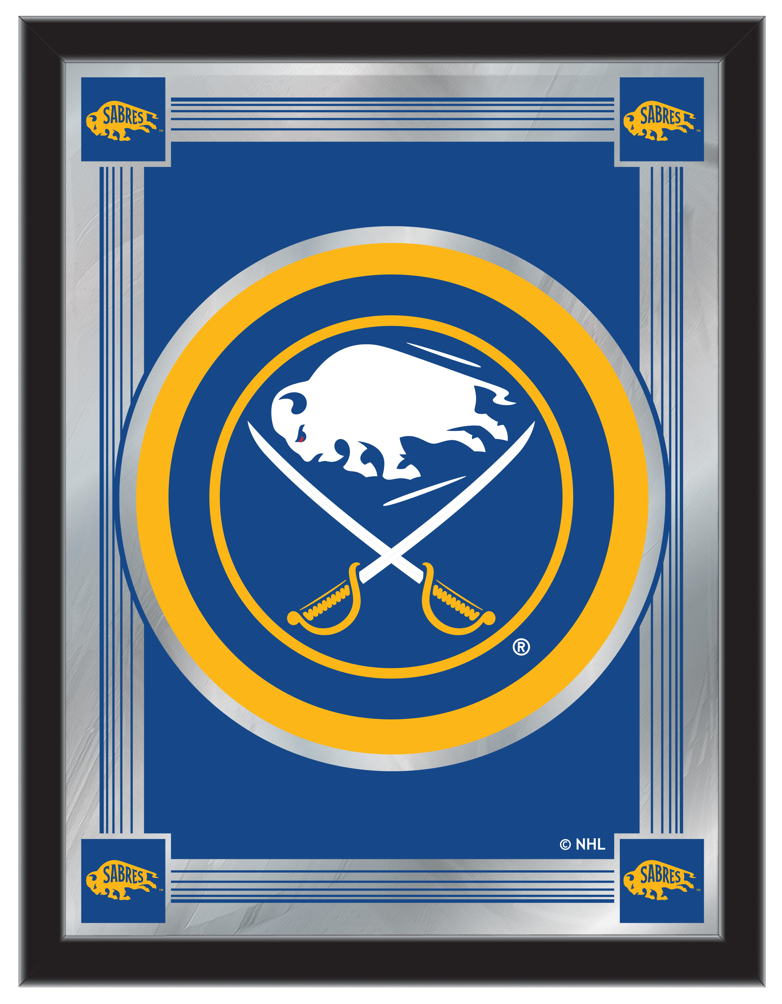 MLogoBufSab Buffalo Sabres 17 x 22 in. University Logo Mirror