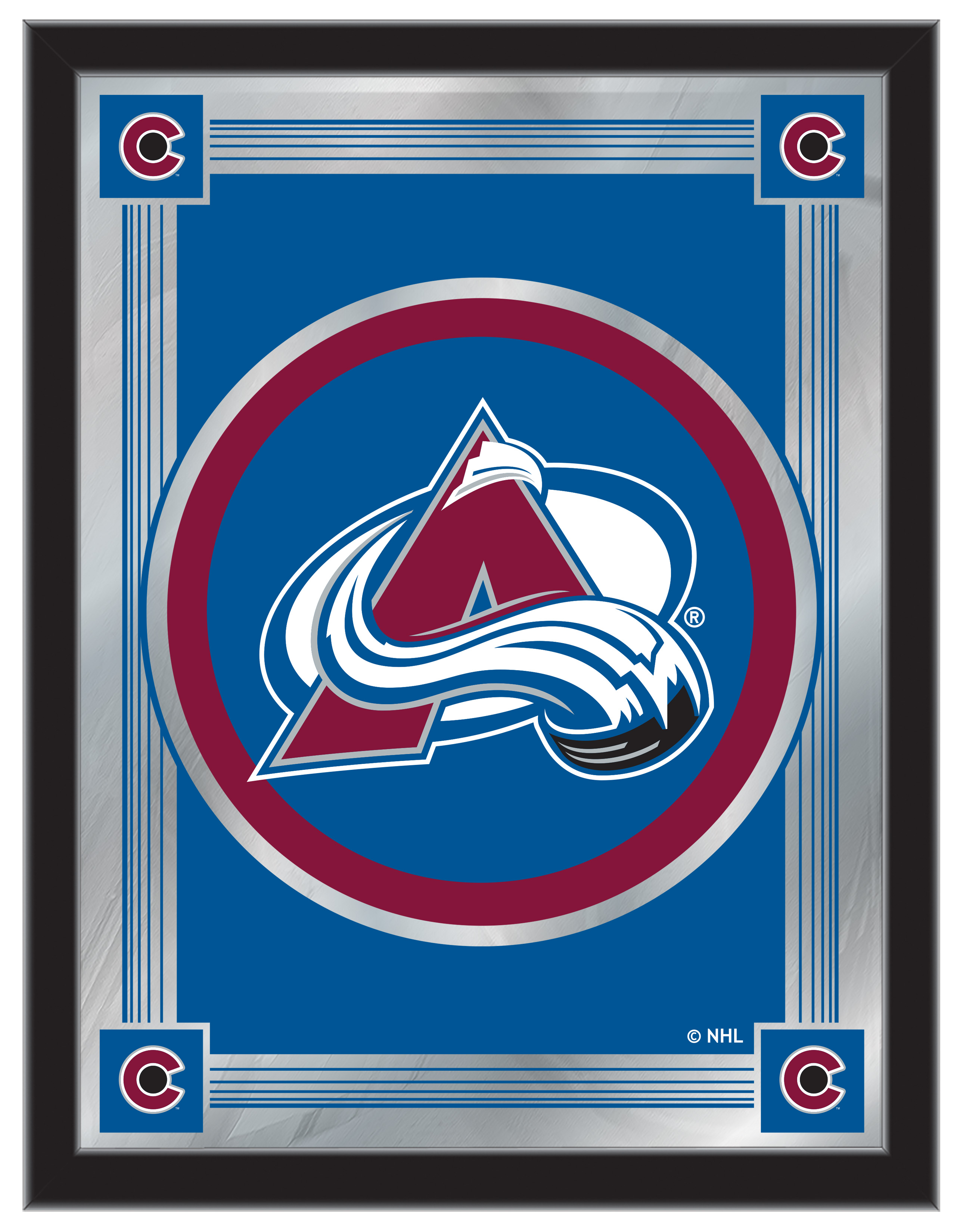 MLogoColAva Colorado Avalanche 17 x 22 in. University Logo Mirror