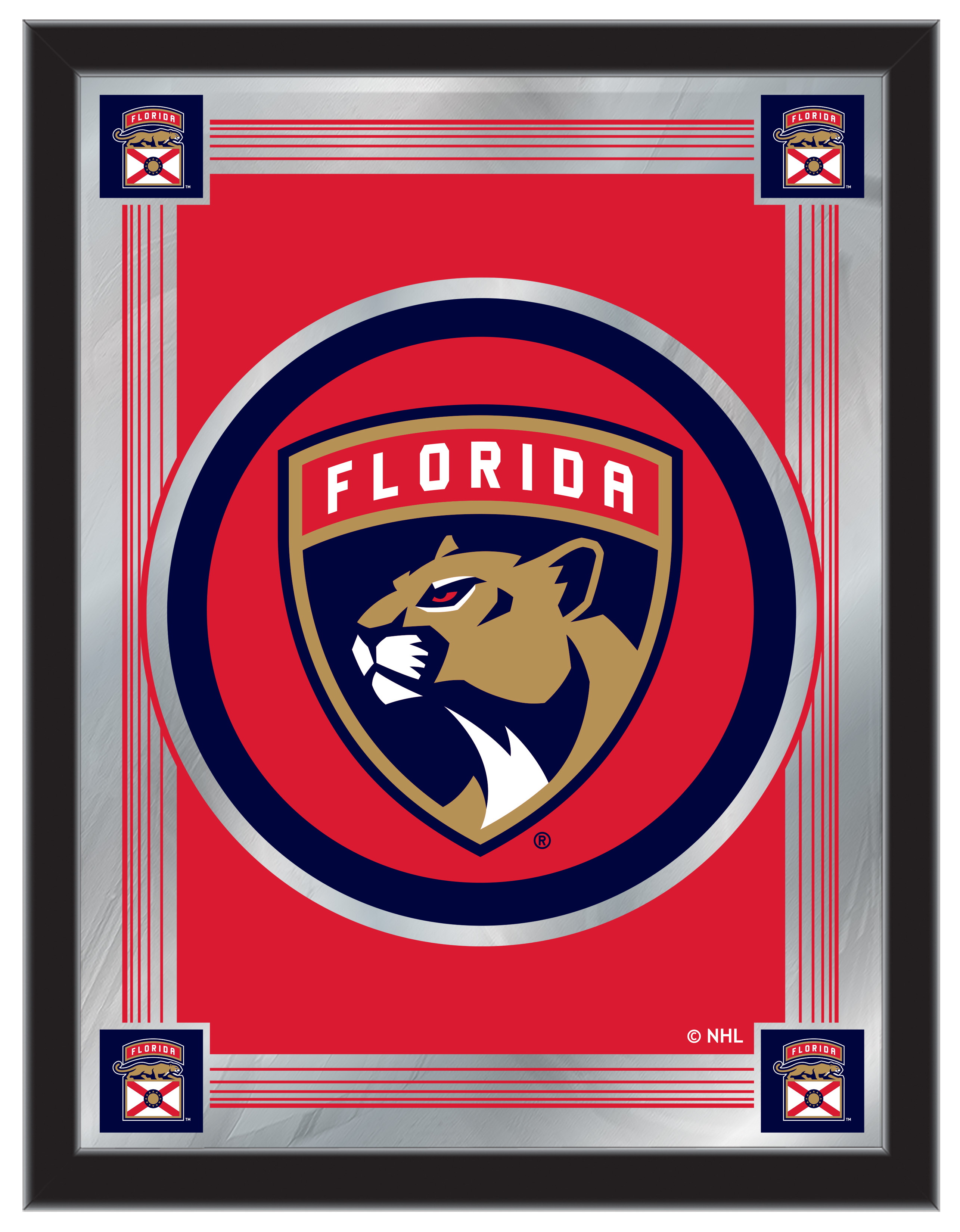 MLogoFlaPan Florida Panthers 17 x 22 in. University Logo Mirror