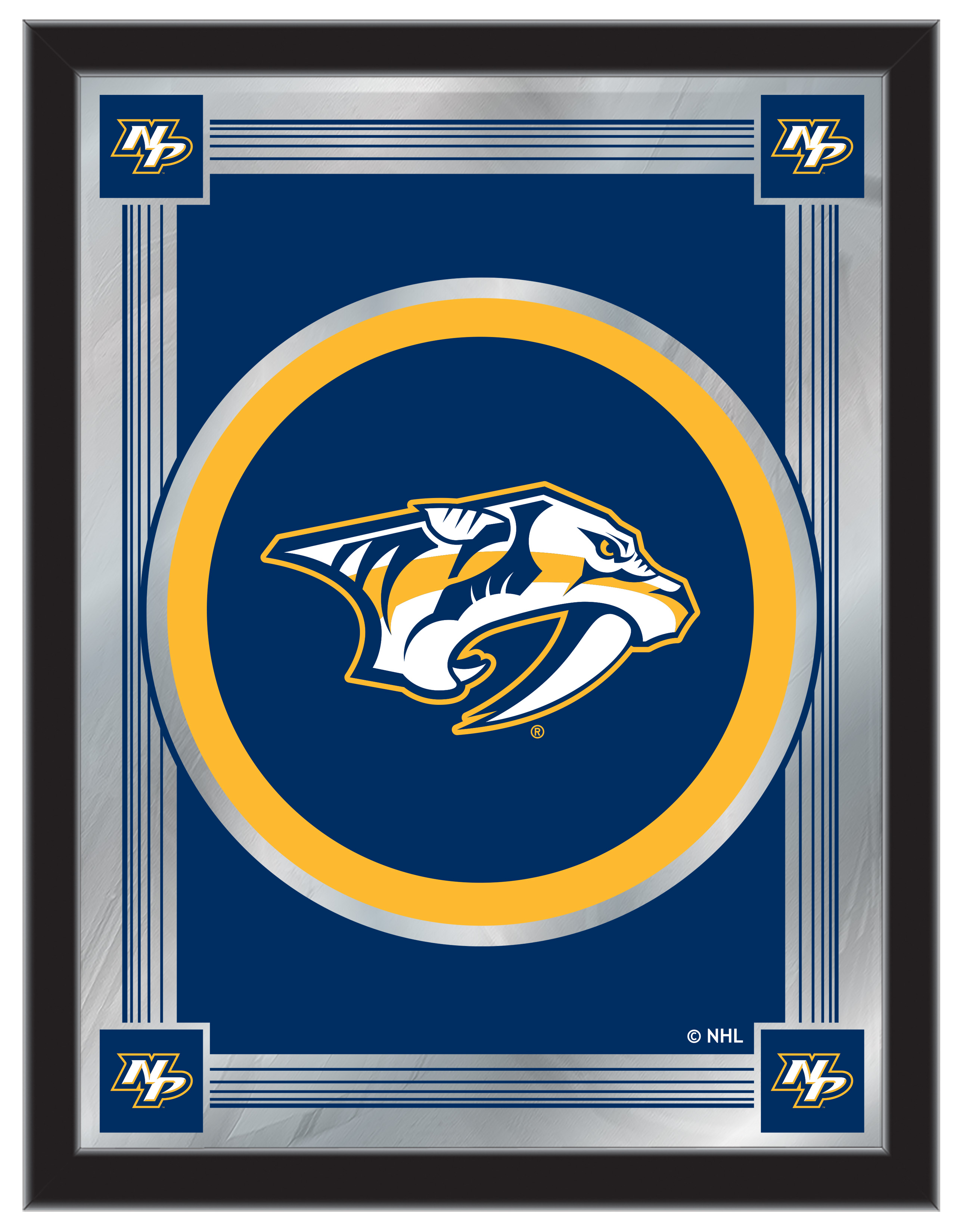 MLogoNshPre Nashville Predators 17 x 22 in. University Logo Mirror