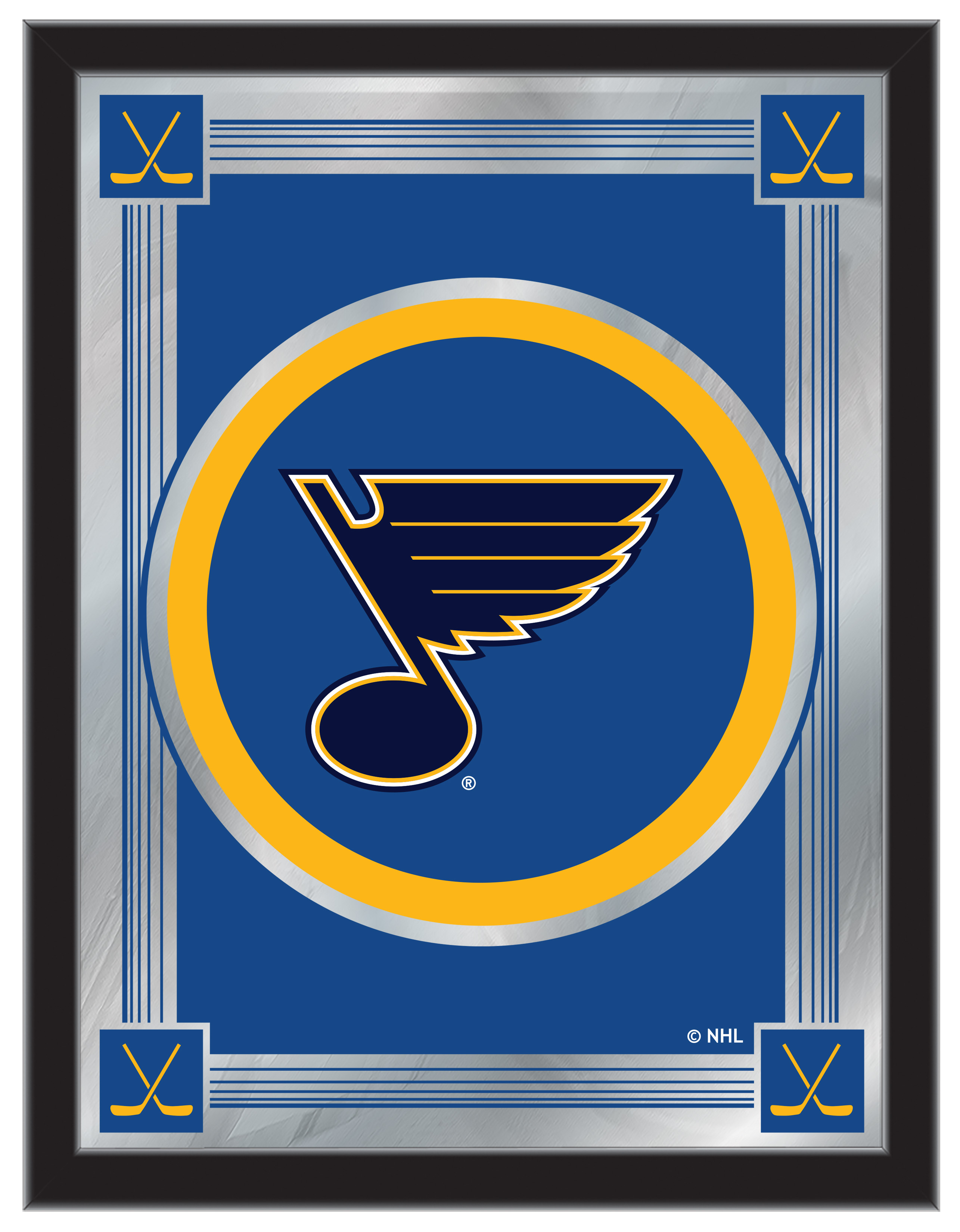 MLogoSTLBlu St Louis Blues 17 x 22 in. University Logo Mirror