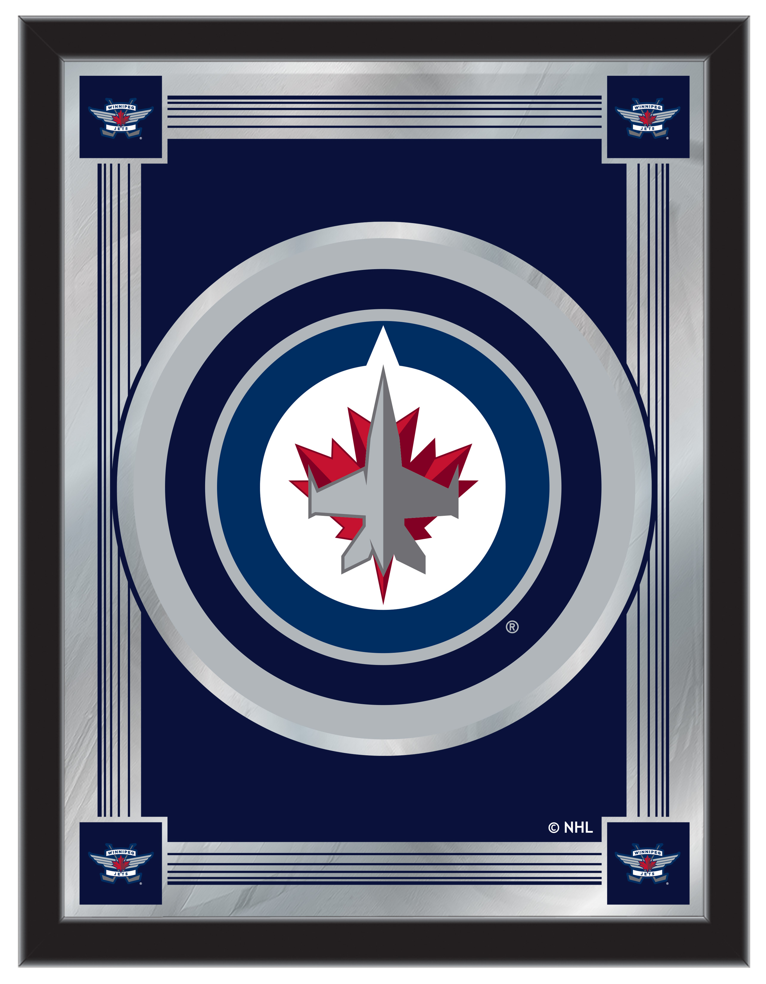 MLogoWinJet Winnipeg Jets 17 x 22 in. University Logo Mirror