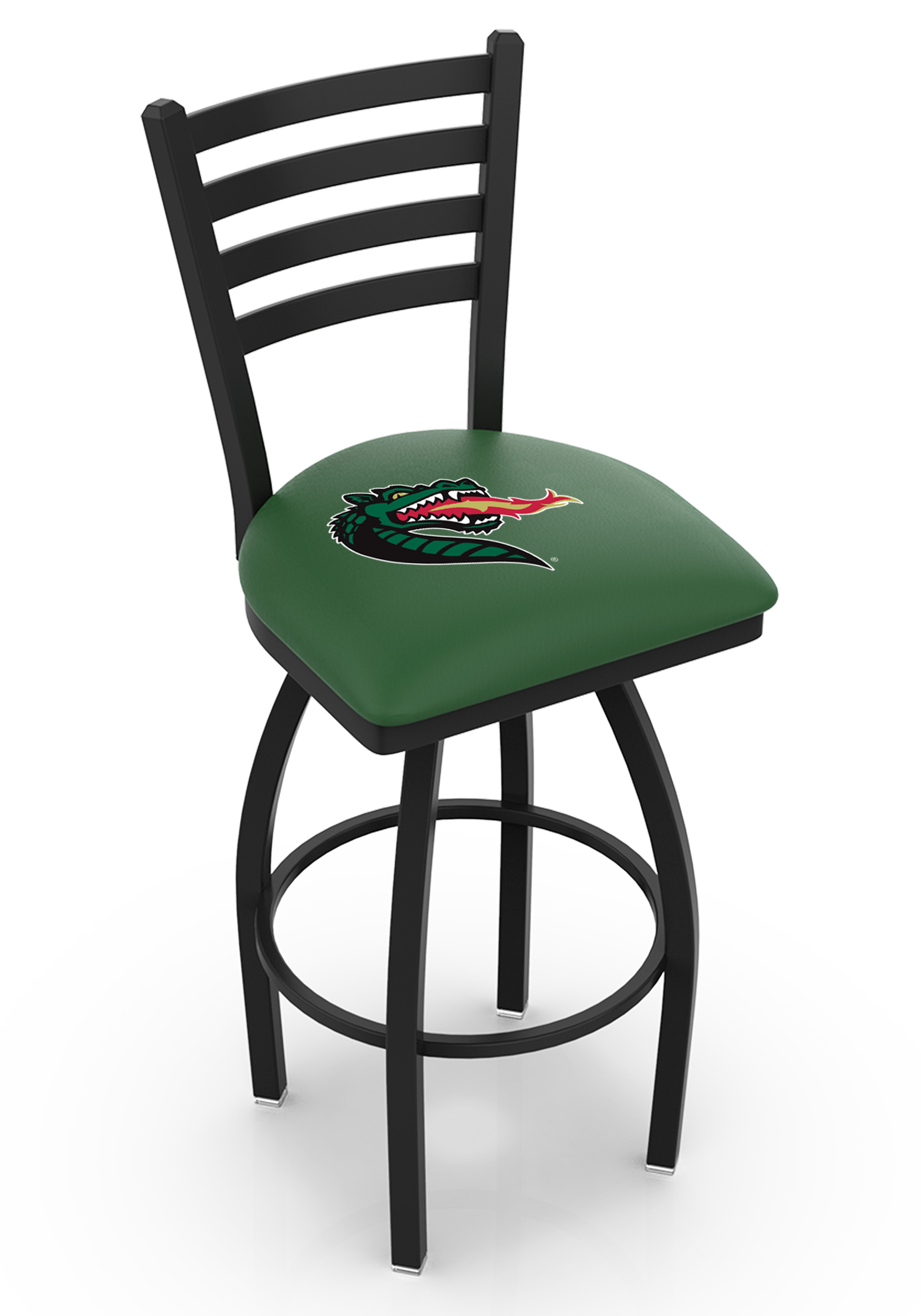 L014 - 30" Black Wrinkle UAB Swivel Bar Stool with Ladder Style Back by  Co.
