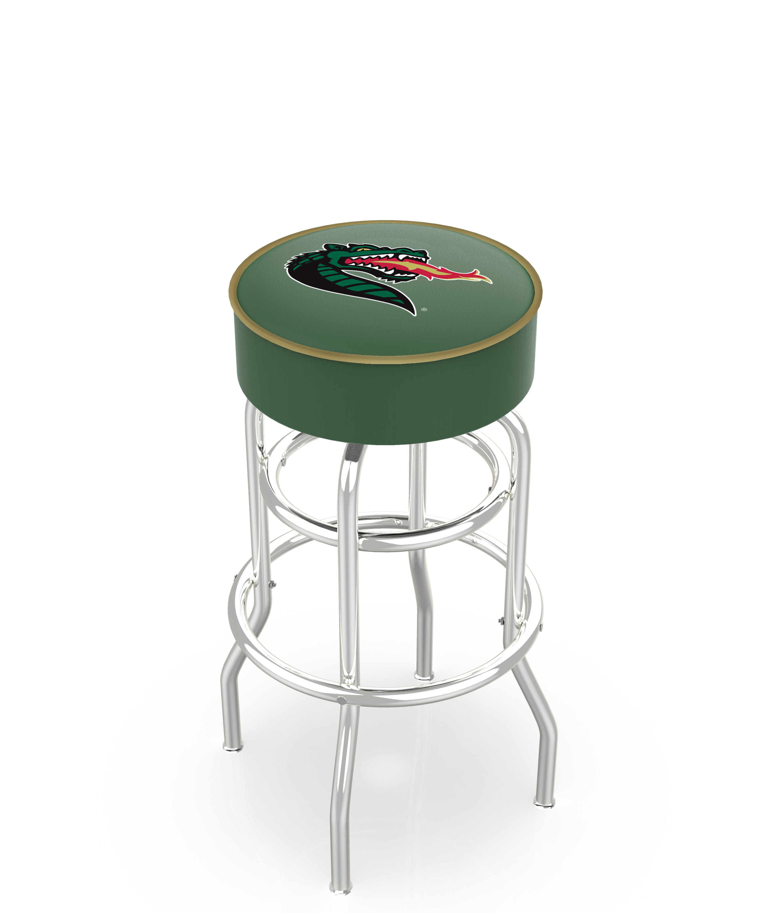 30" L7C1 - 4" UAB Cushion Seat with Double-Ring Chrome Base Swivel Bar Stool by  Company