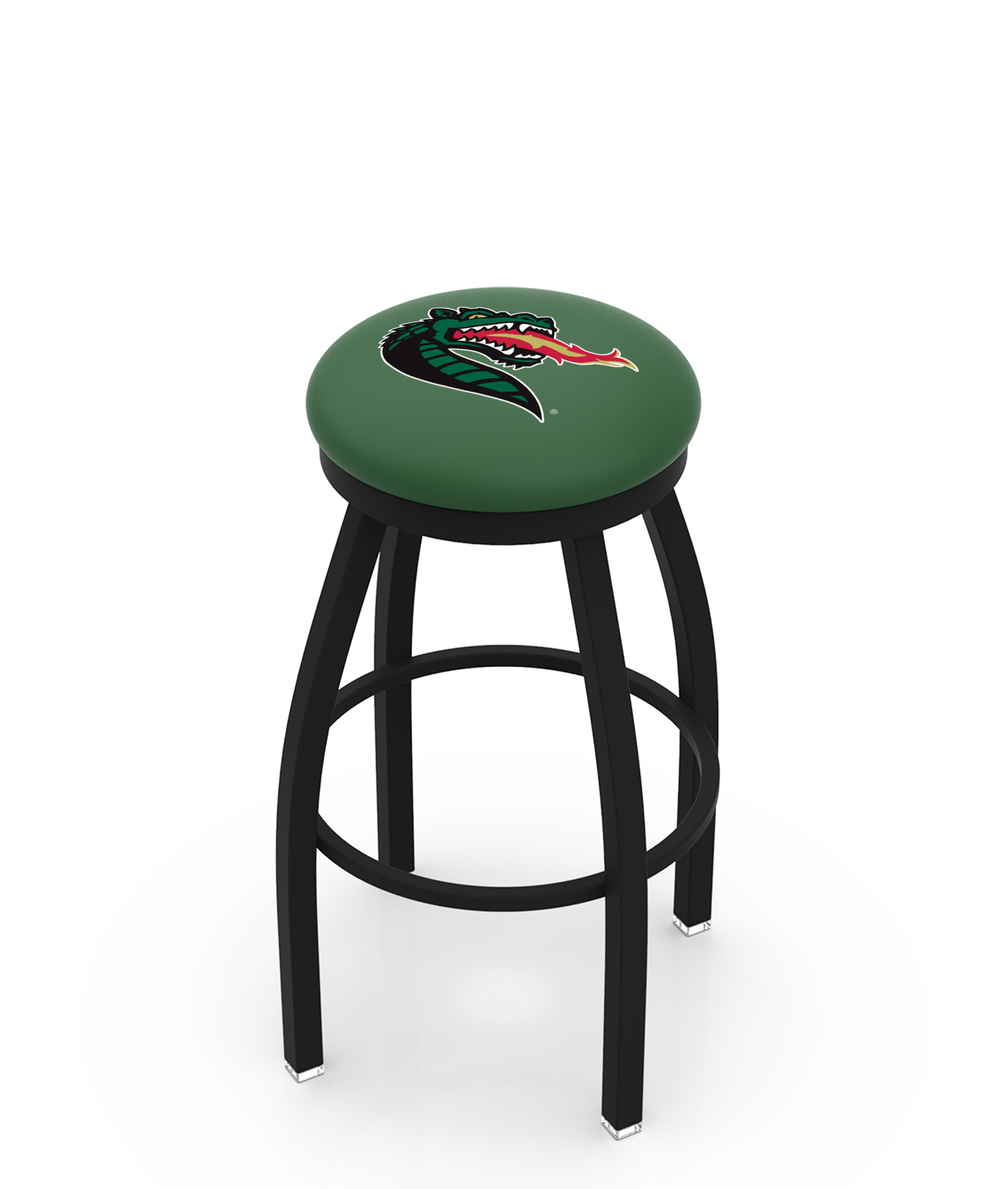 25" L8B2B - Black Wrinkle UAB Swivel Bar Stool with Accent Ring by  Company