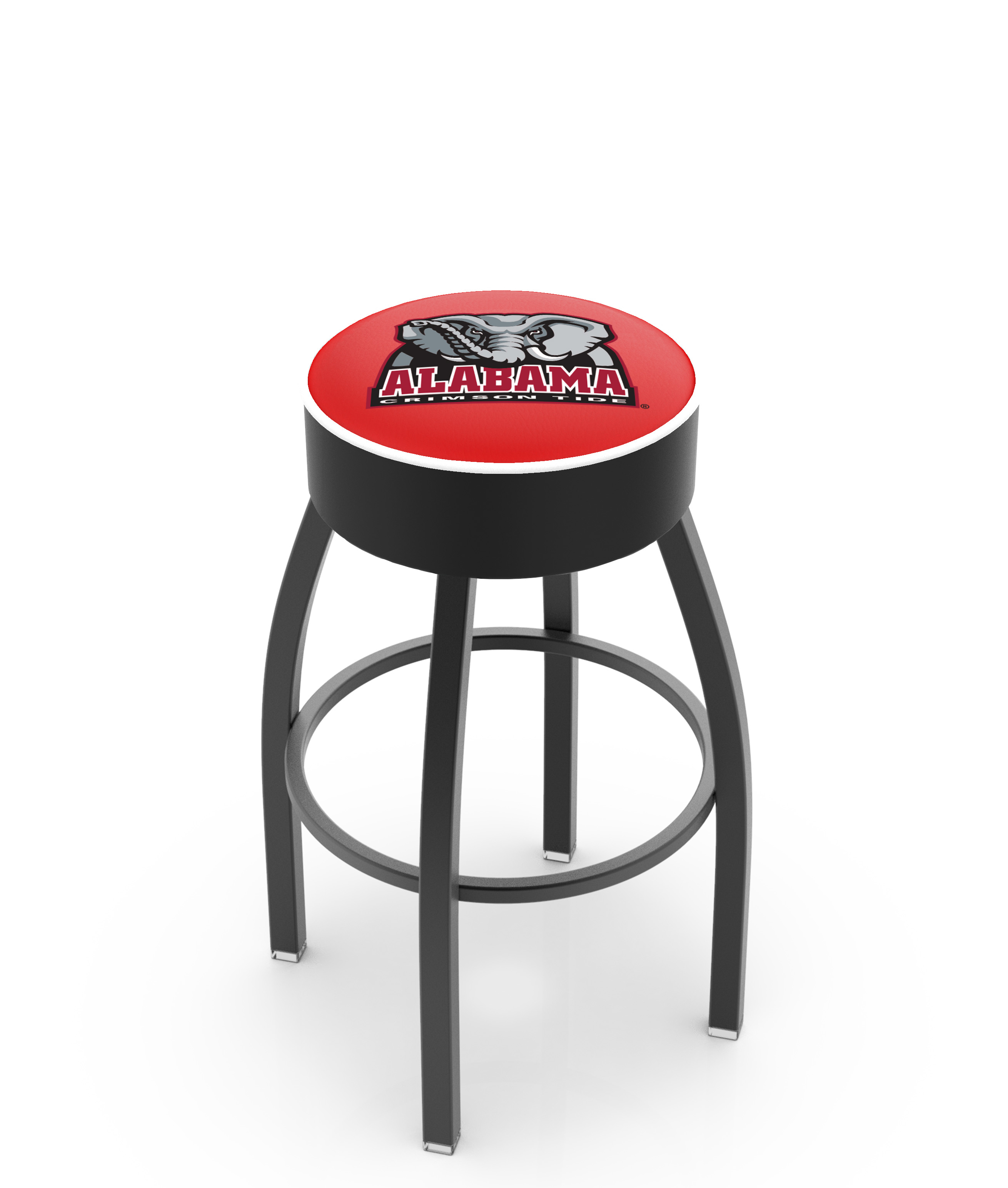 30" L8B1 - 4" Alabama Cushion Seat with Black Wrinkle Base Swivel Bar Stool by  Company