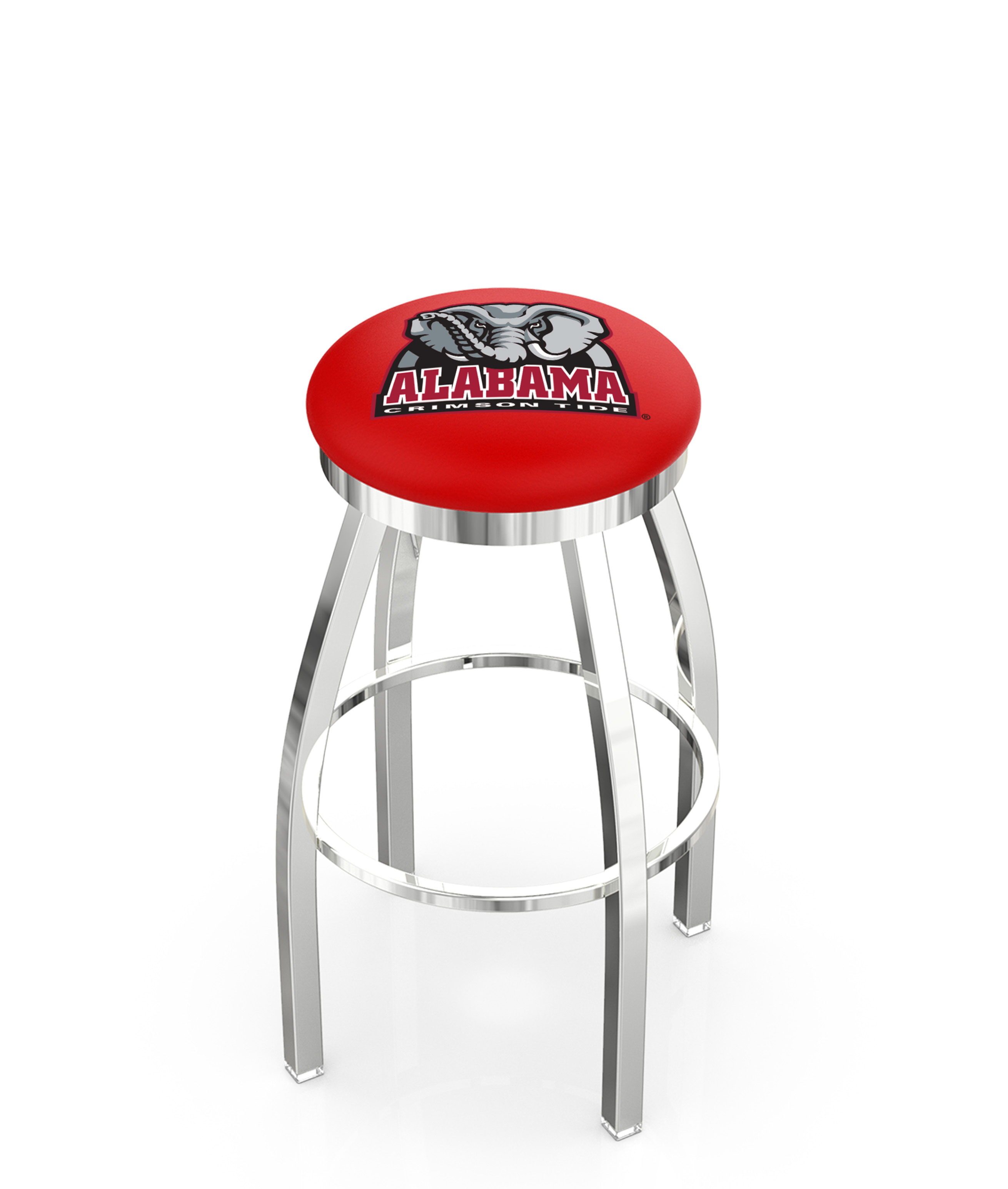 25" L8C2C - Chrome Alabama Swivel Bar Stool with Accent Ring by  Company