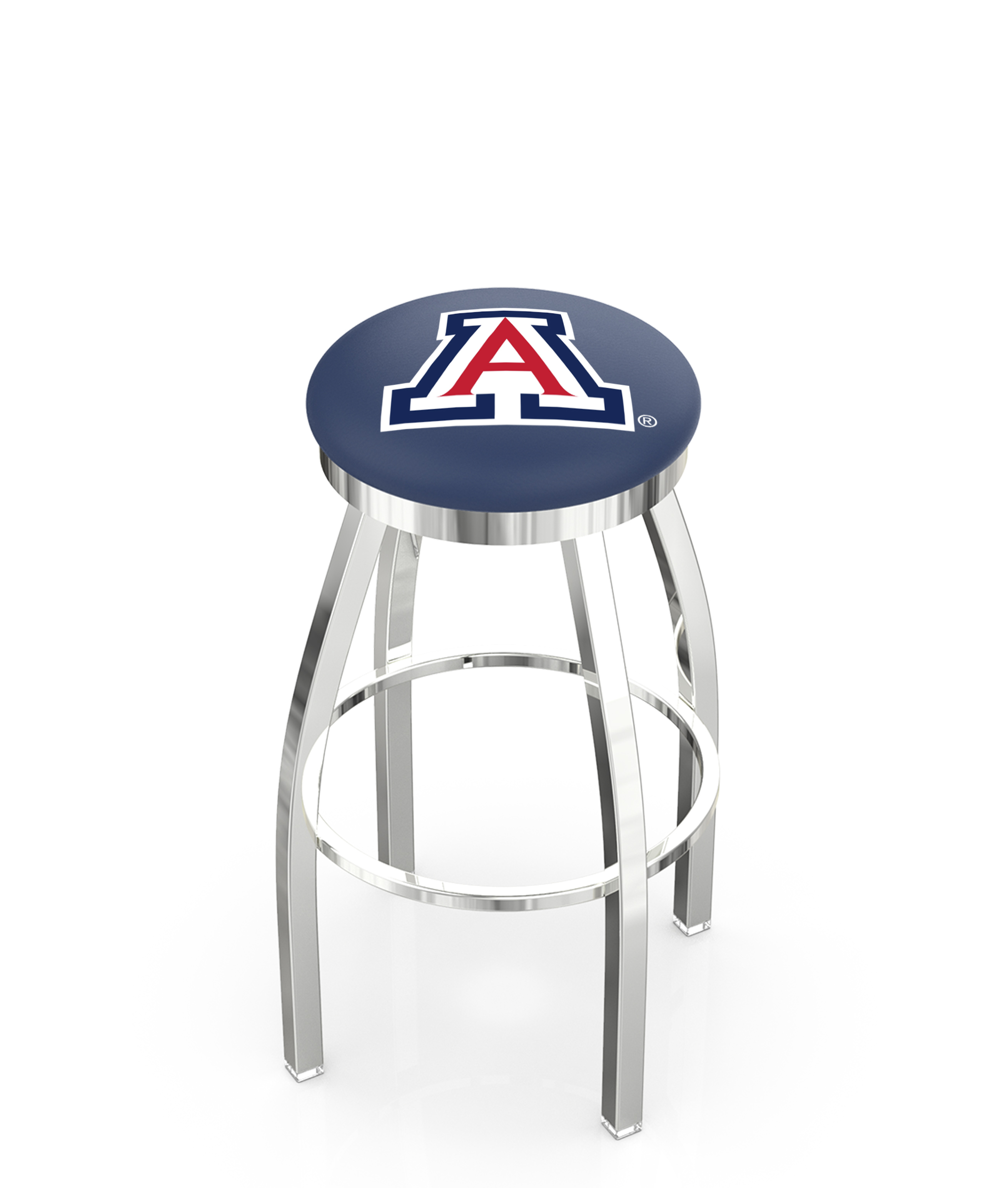 30" L8C2C - Chrome Arizona Swivel Bar Stool with Accent Ring by  Company
