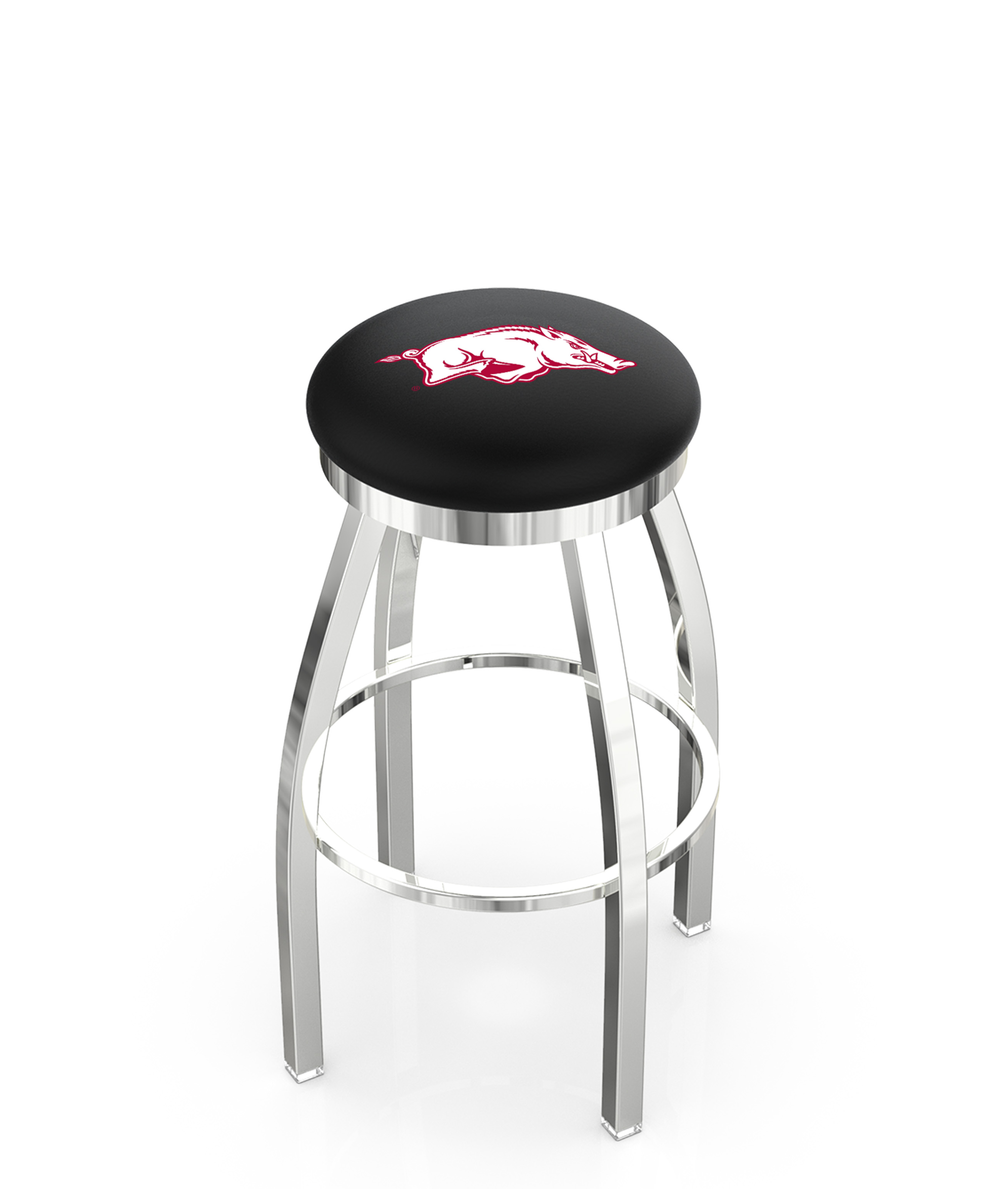 25" L8C2C - Chrome Arkansas Swivel Bar Stool with Accent Ring by  Company