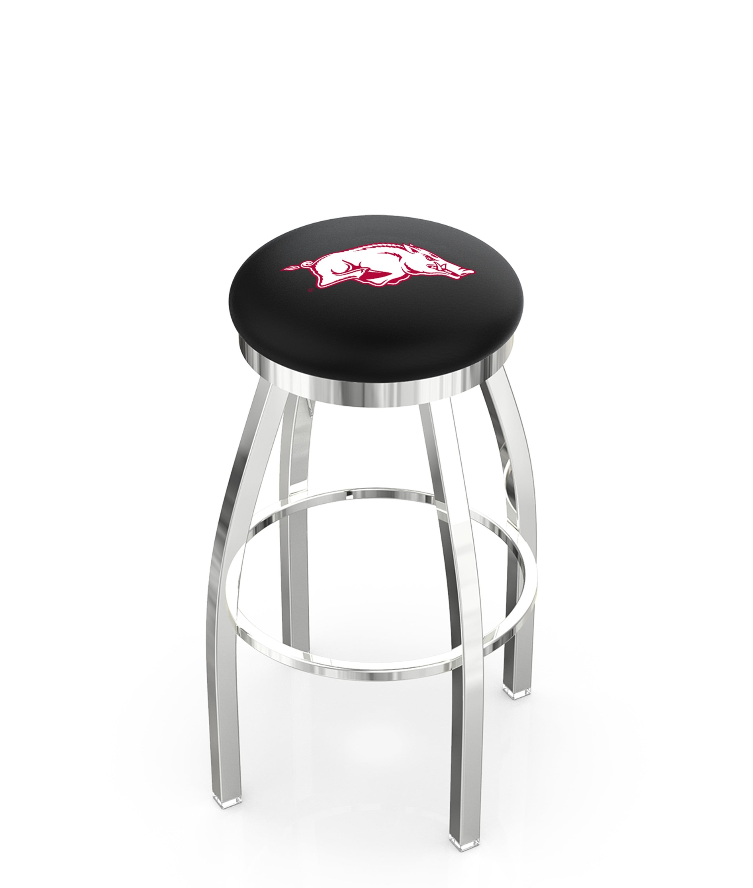 30" L8C2C - Chrome Arkansas Swivel Bar Stool with Accent Ring by  Company