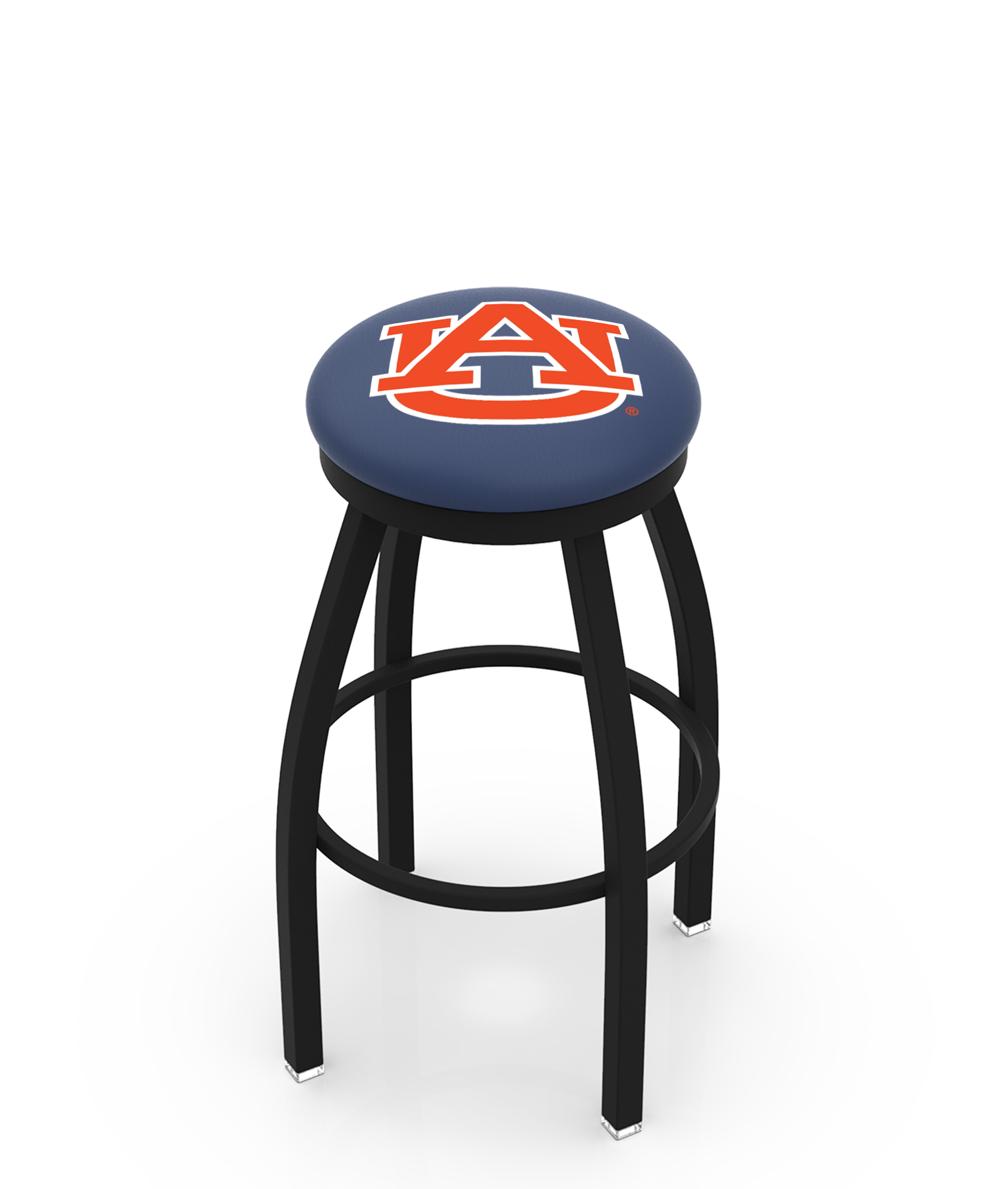 30" L8B2B - Black Wrinkle Auburn Swivel Bar Stool with Accent Ring by  Company