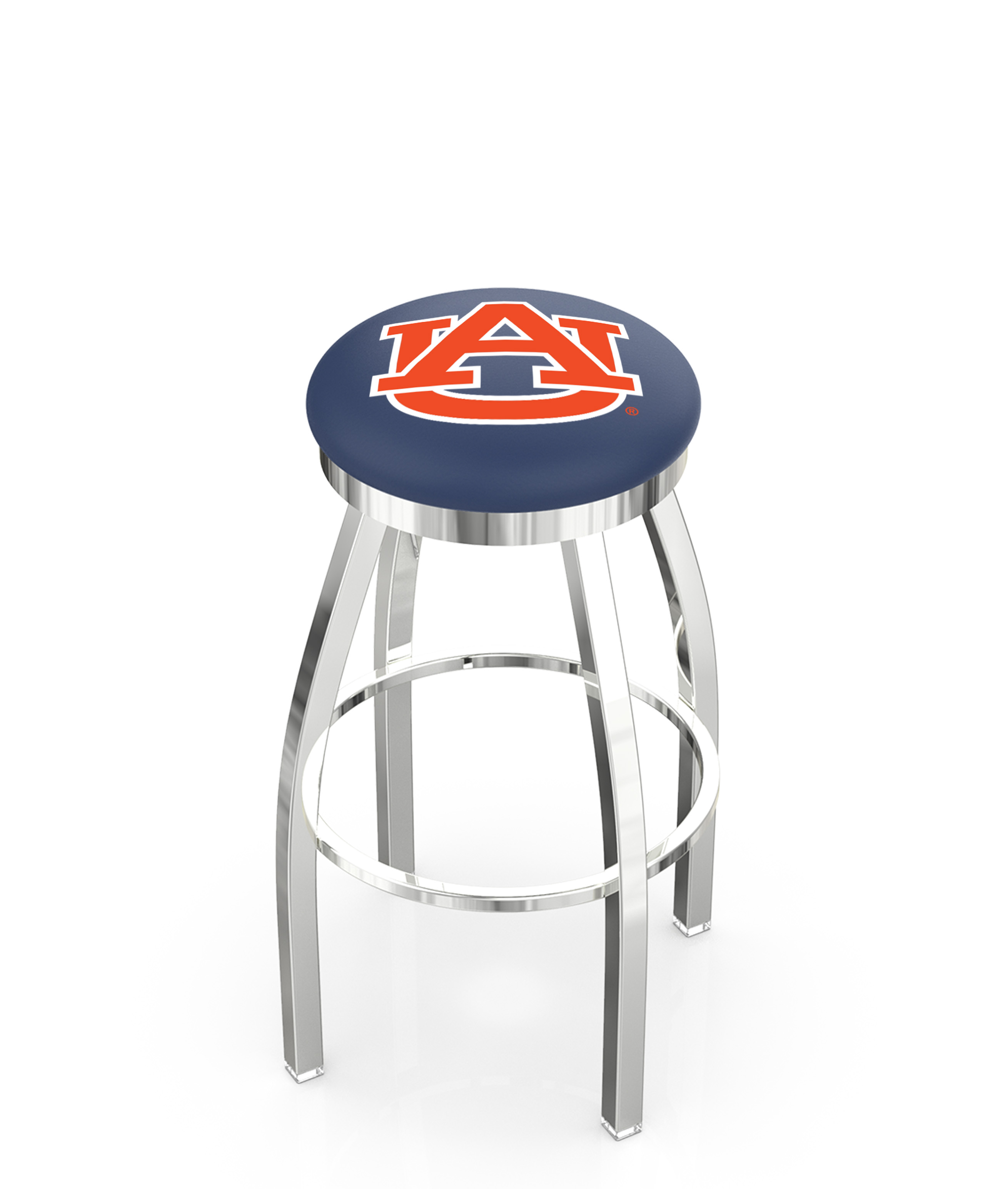 30" L8C2C - Chrome Auburn Swivel Bar Stool with Accent Ring by  Company