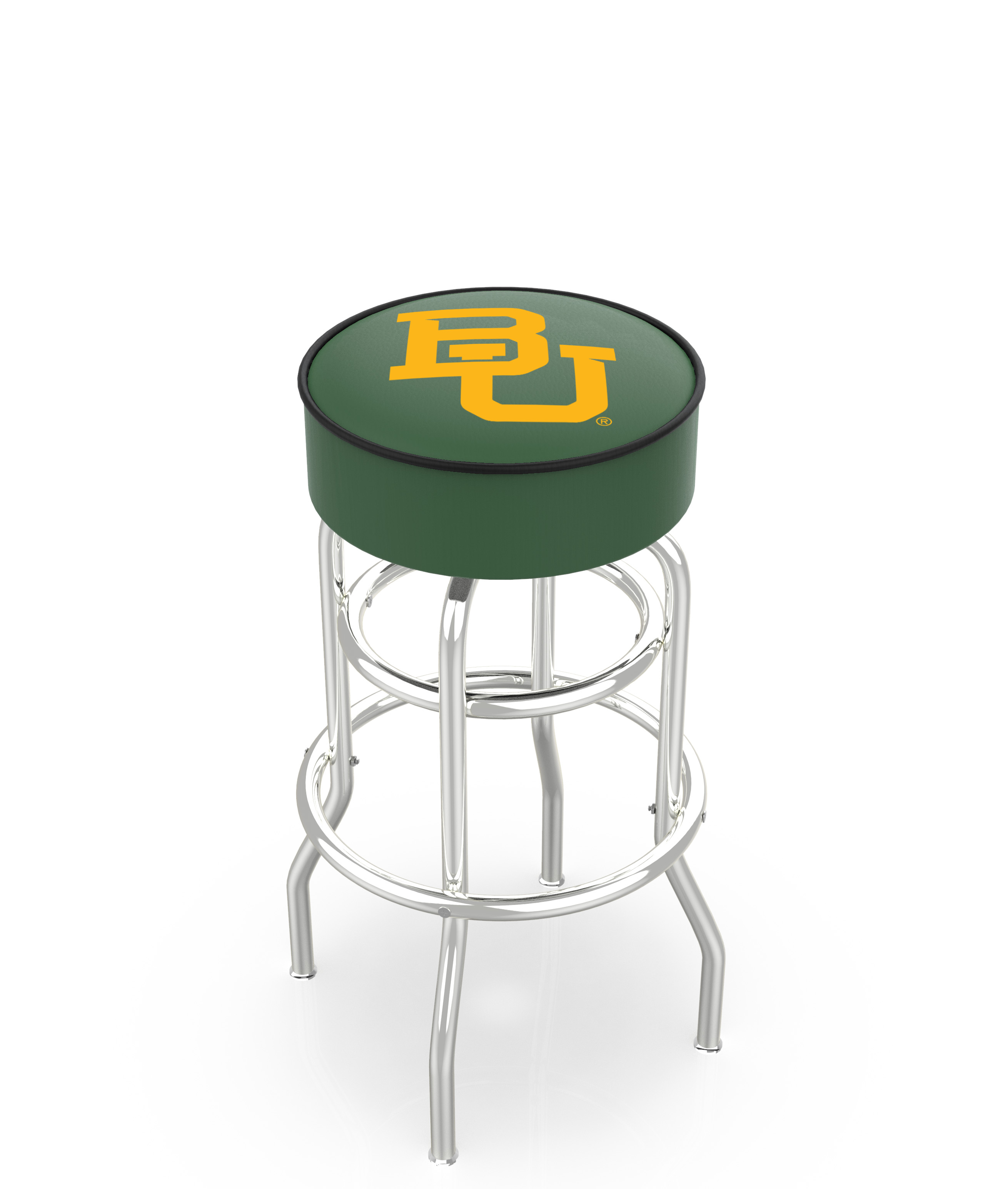 30" L7C1 - 4" Baylor Cushion Seat with Double-Ring Chrome Base Swivel Bar Stool by  Company