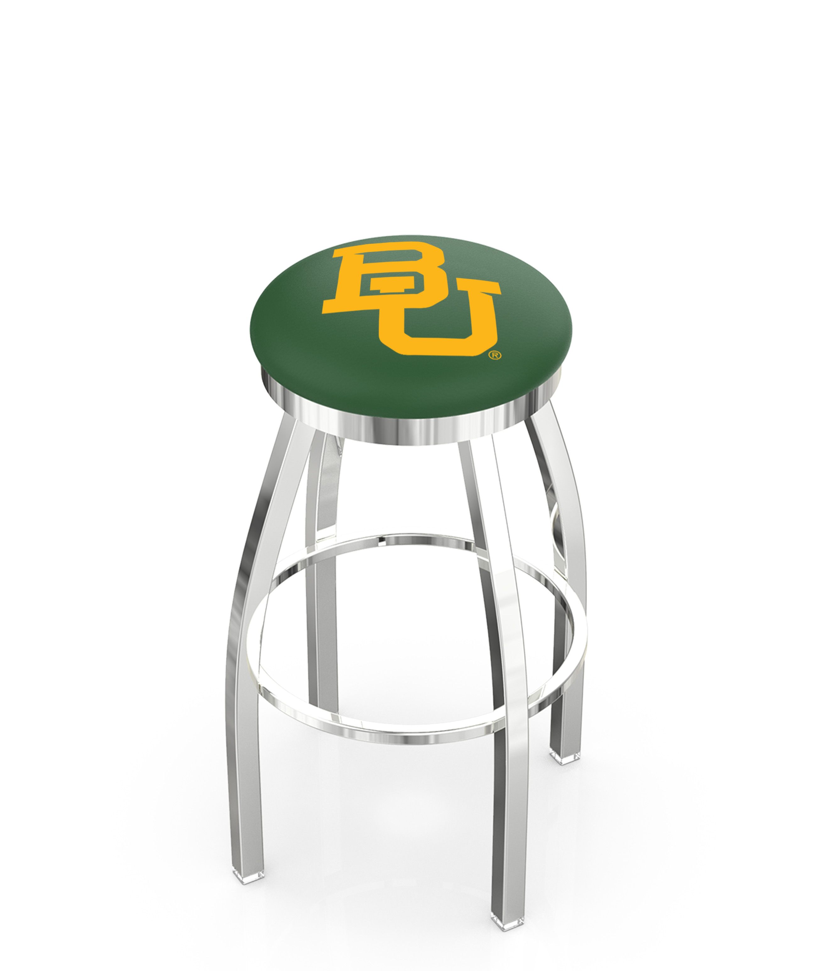 25" L8C2C - Chrome Baylor Swivel Bar Stool with Accent Ring by  Company