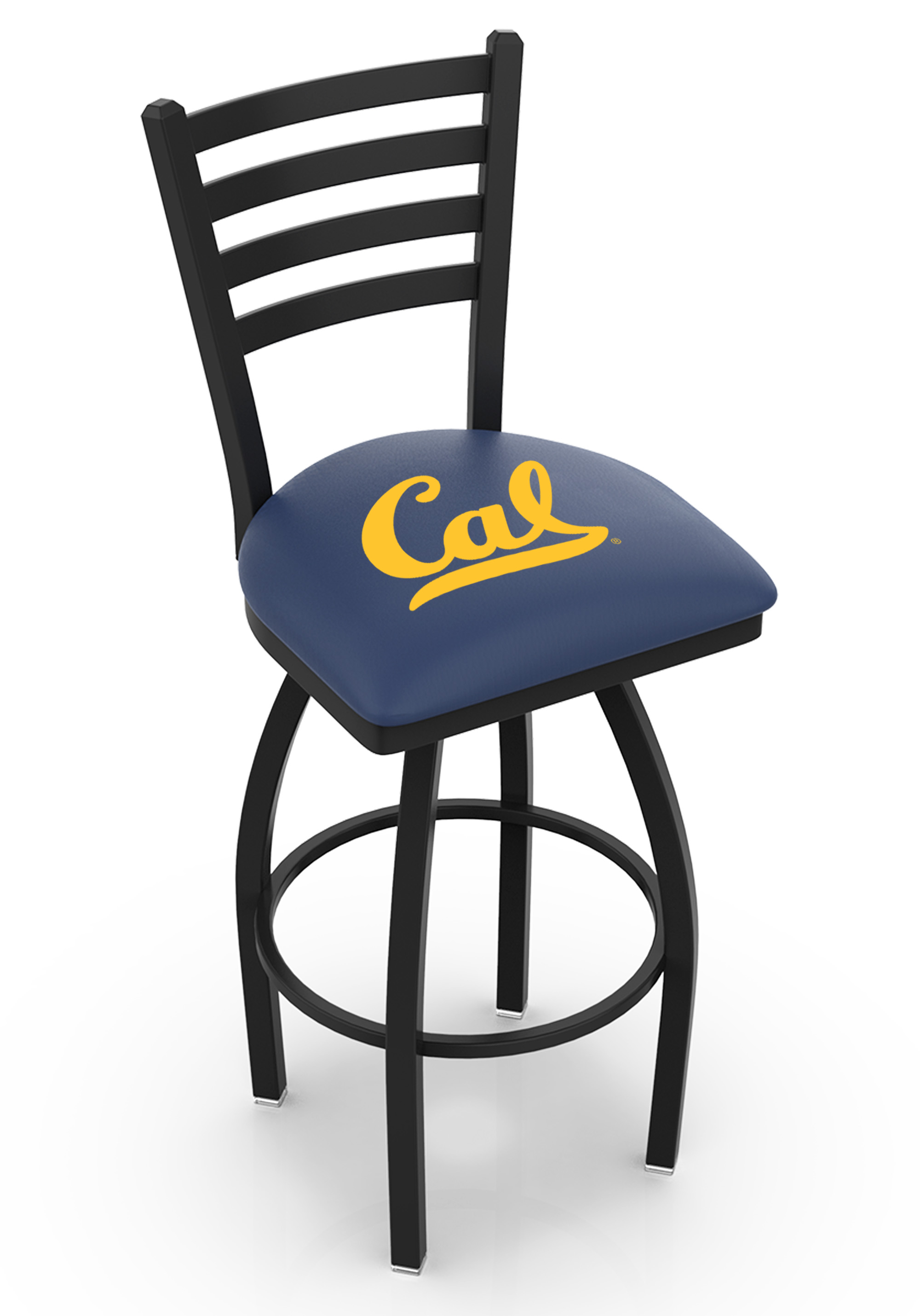 L014 - 25" Black Wrinkle Cal Swivel Bar Stool with Ladder Style Back by  Co.