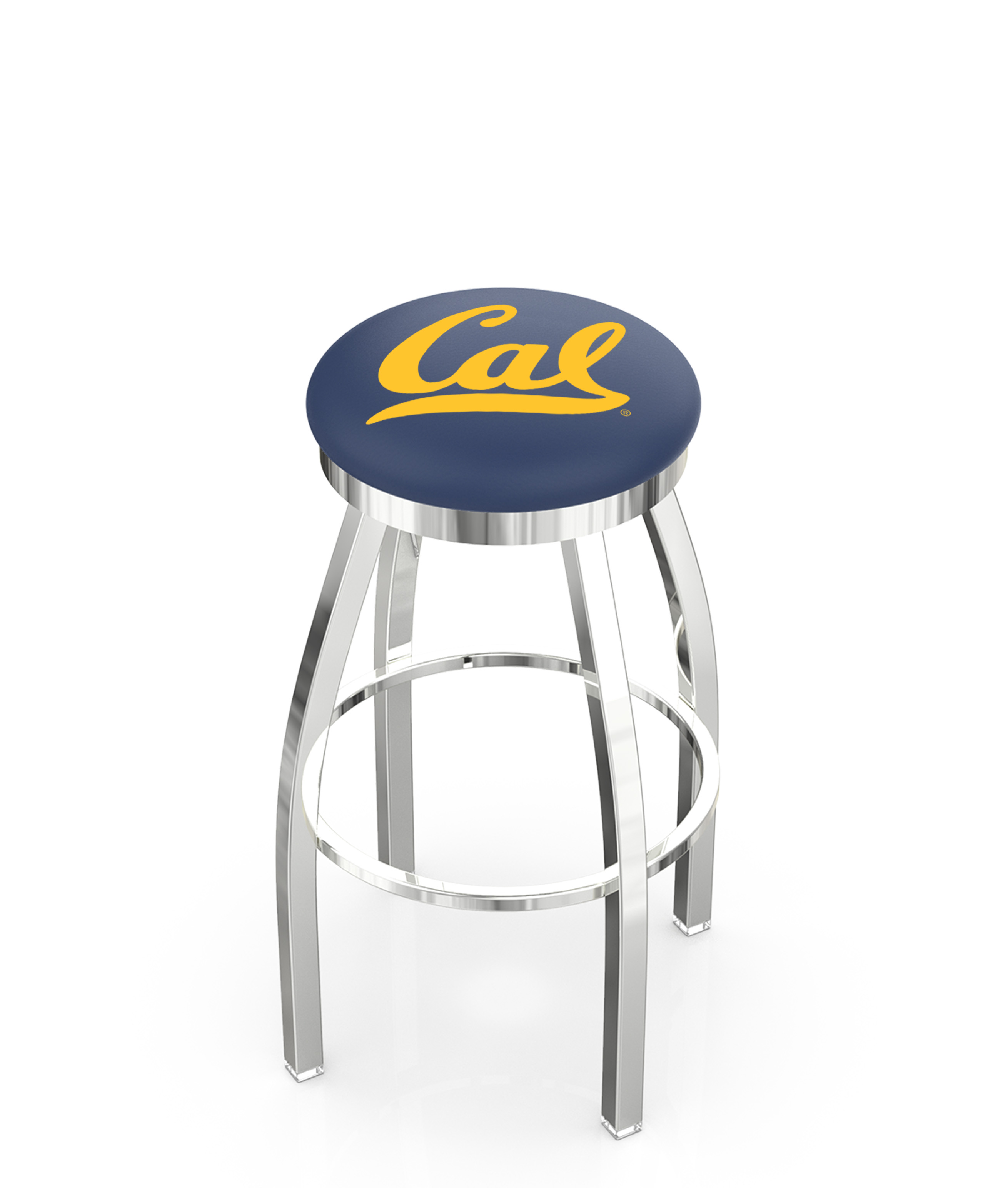 25" L8C2C - Chrome Cal Swivel Bar Stool with Accent Ring by  Company