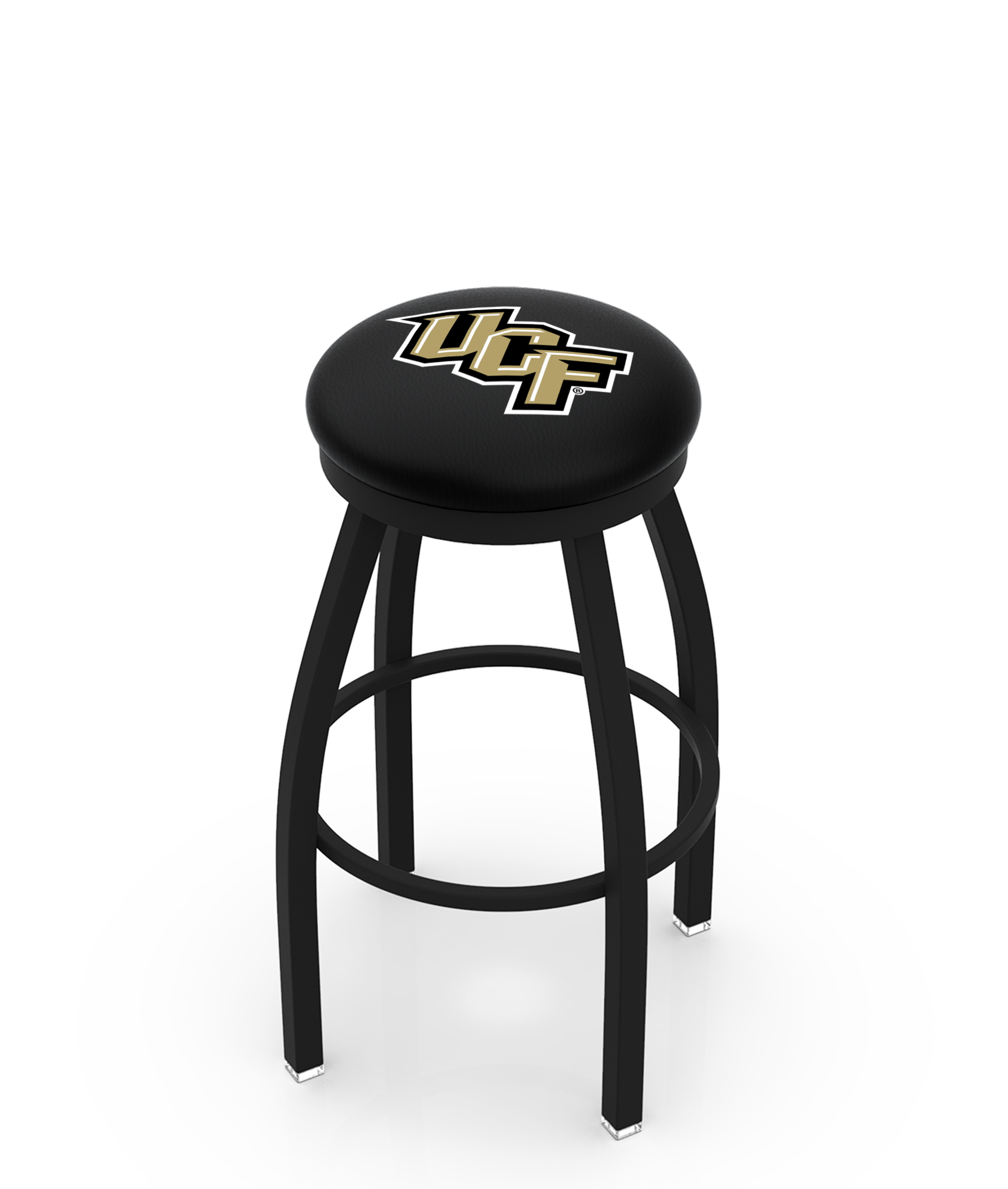 30" L8B2B - Black Wrinkle Central Florida Swivel Bar Stool with Accent Ring by  Company