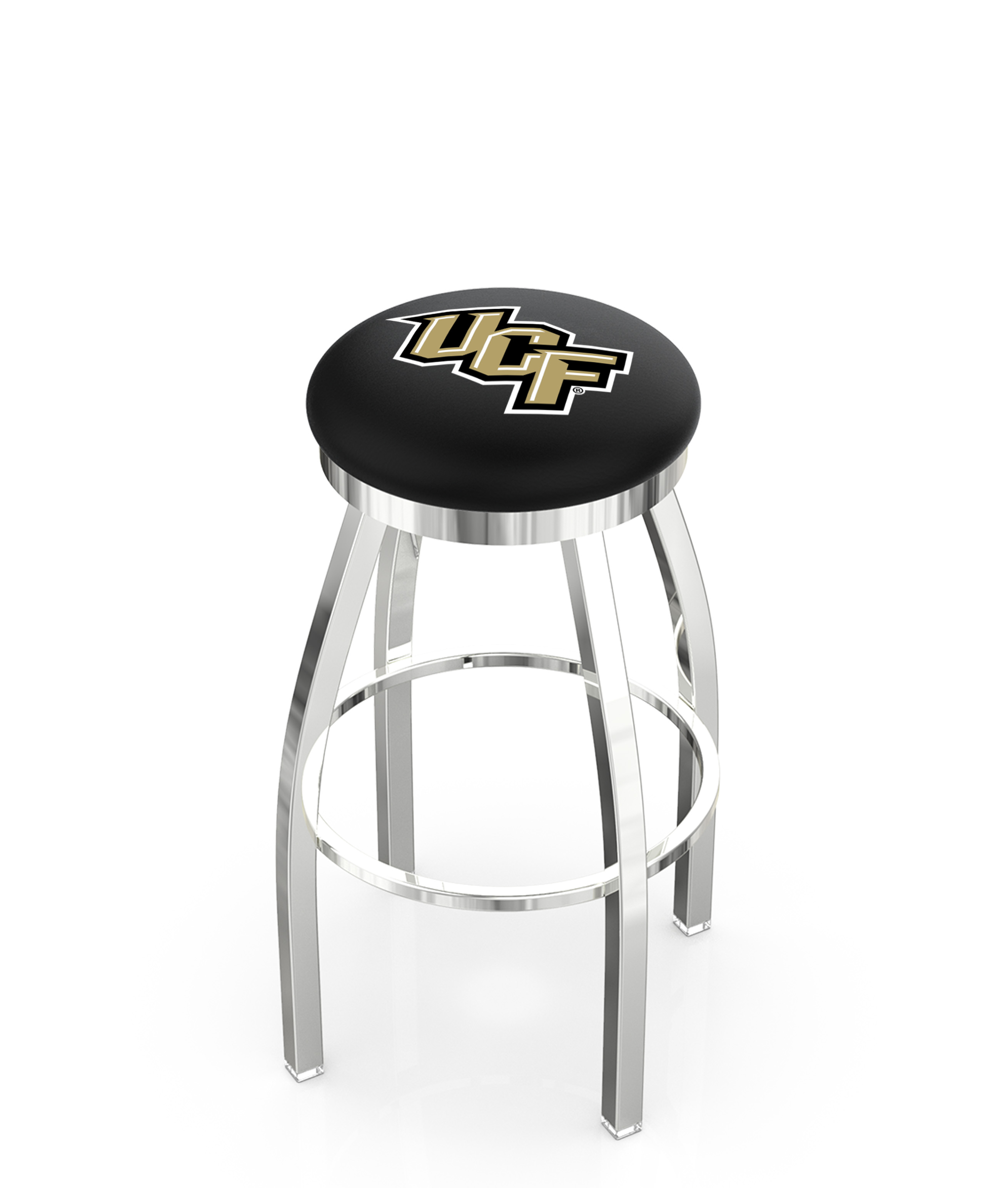 25" L8C2C - Chrome Central Florida Swivel Bar Stool with Accent Ring by  Company