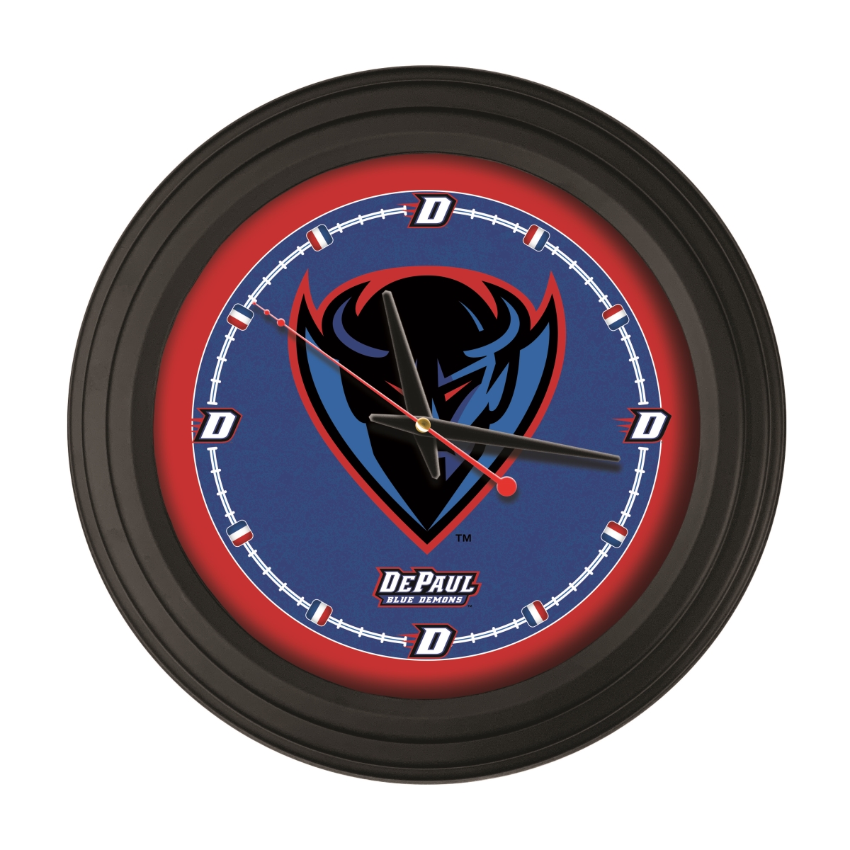 ClkNL15BKDePaul 15 in. DePaul University Logo Traditional Wall Clock - Black