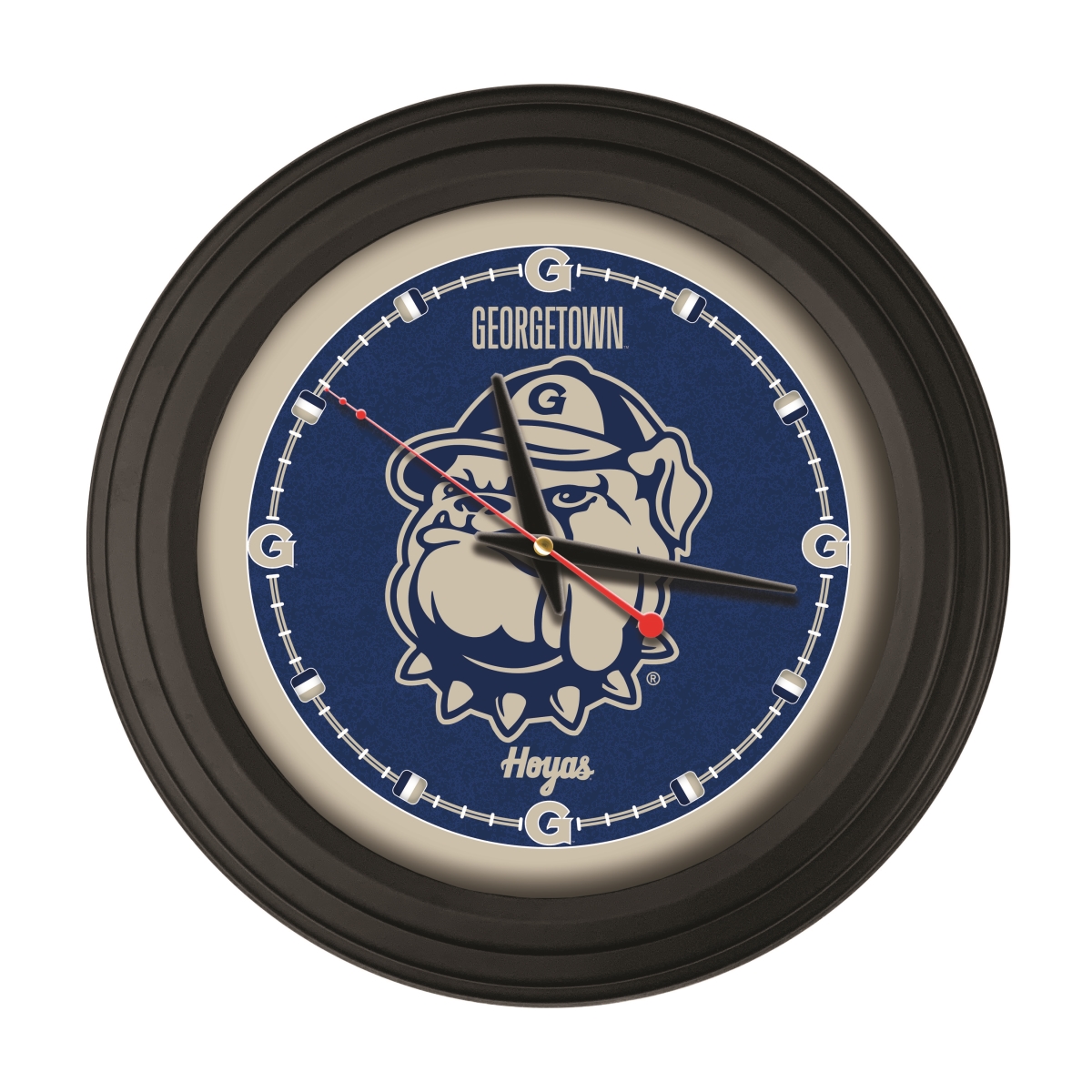 ClkNL15BKGrgtwn 15 in. Georgetown University Logo Traditional Wall Clock - Black
