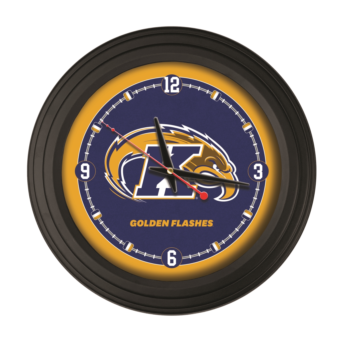 ClkNL15BKKentSt 15 in. Kent State University Logo Traditional Wall Clock - Black