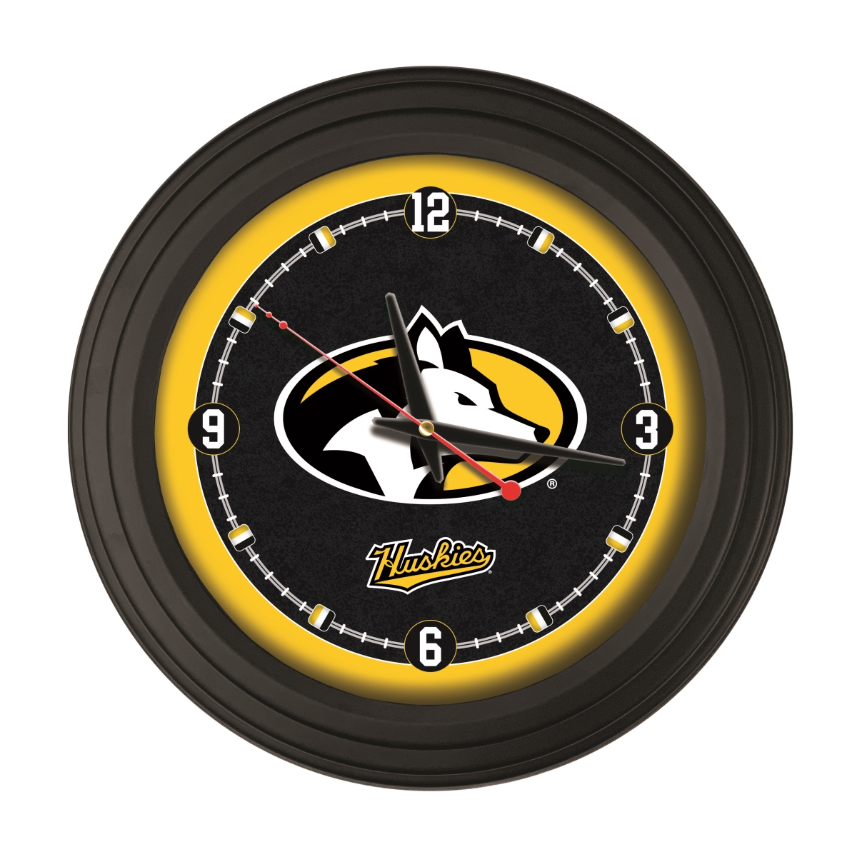 ClkNL15BKMITech 15 in. Michigan Tech University Logo Traditional Wall Clock - Black