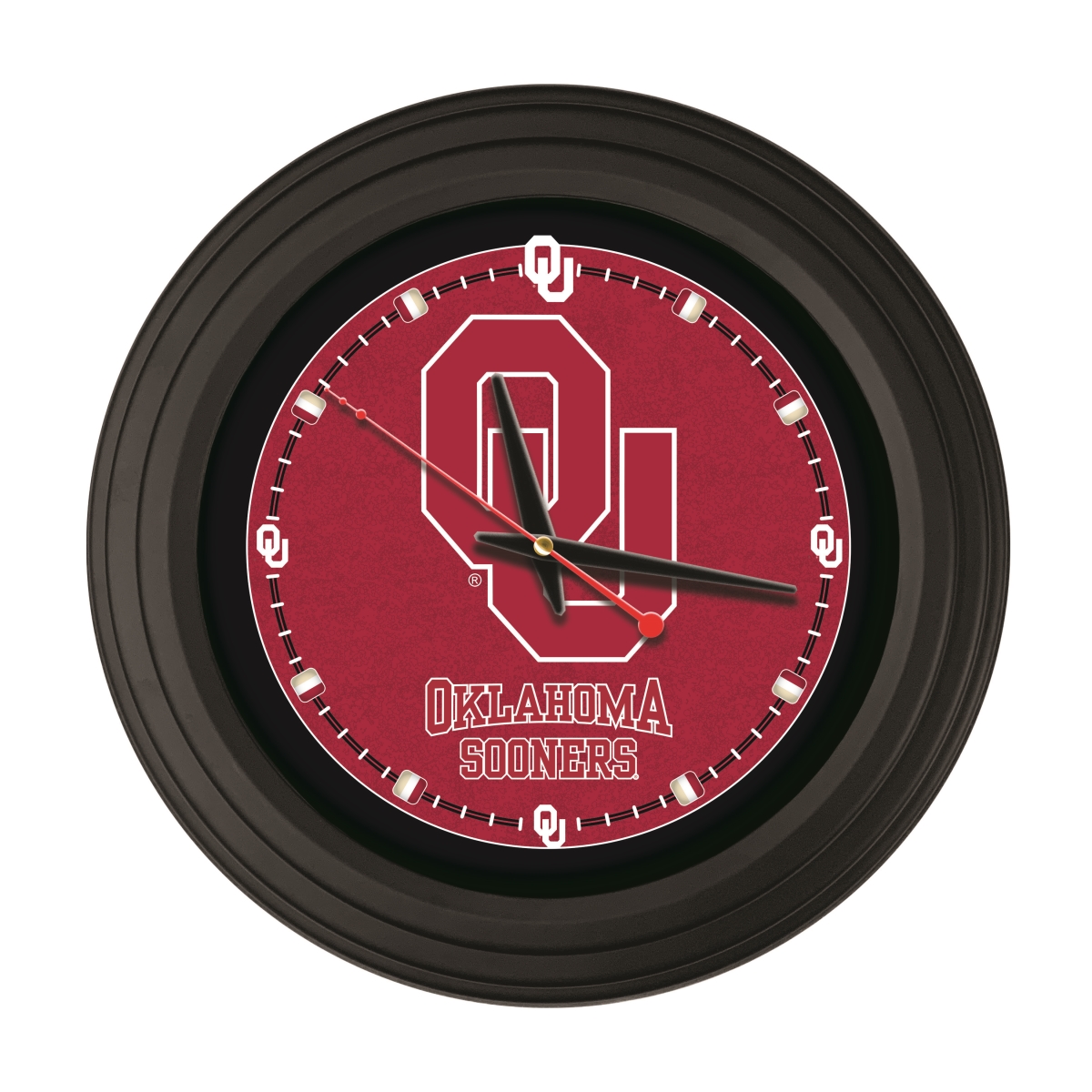 ClkNL15BKOklhma 15 in. Oklahoma University Logo Traditional Wall Clock - Black