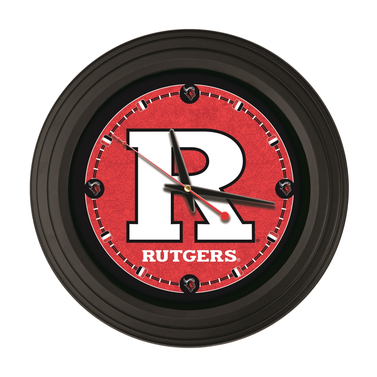 ClkNL15BKRutger 15 in. Rutgers Logo Traditional Wall Clock - Black