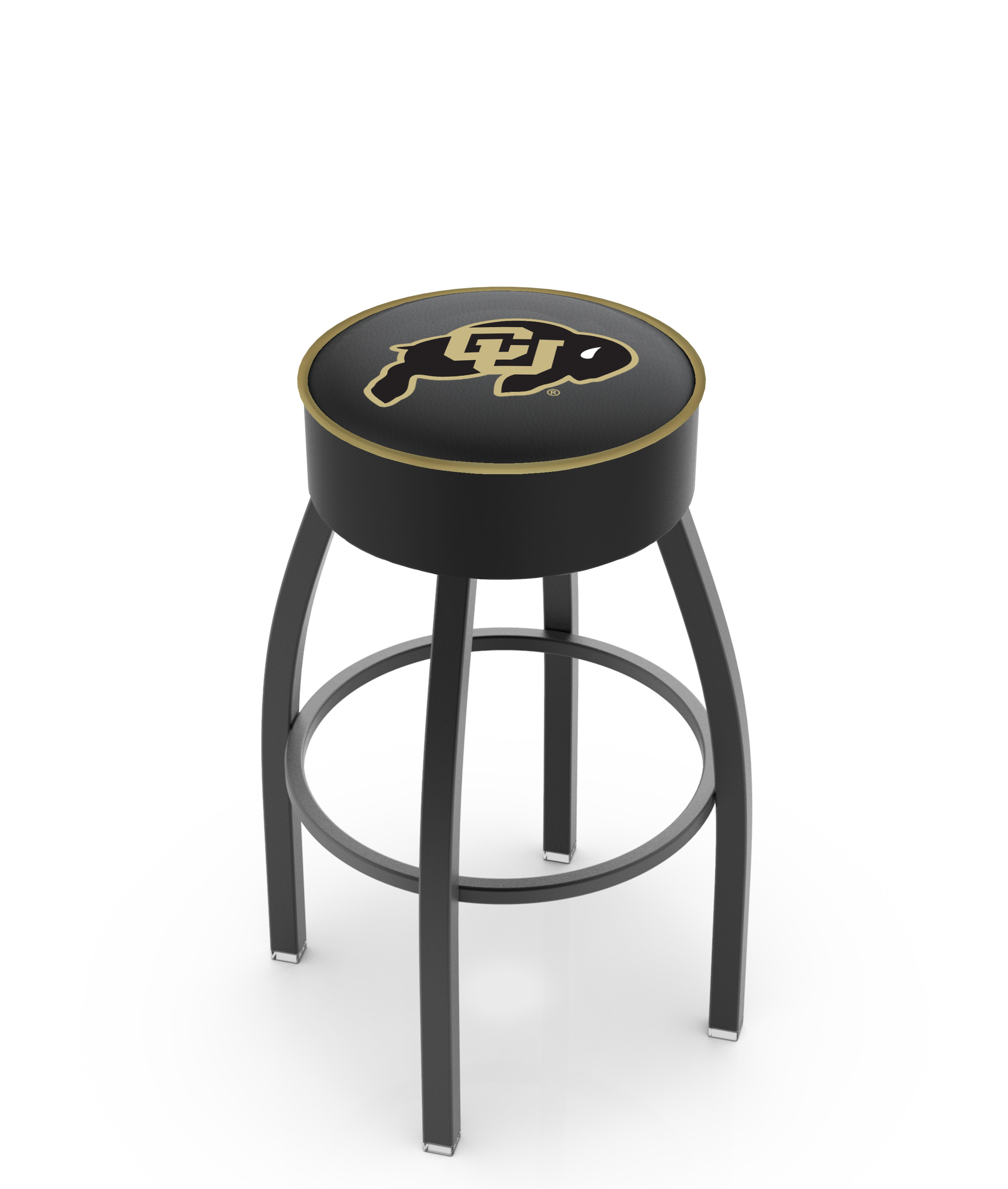 30" L8B1 - 4" Colorado Cushion Seat with Black Wrinkle Base Swivel Bar Stool by  Company