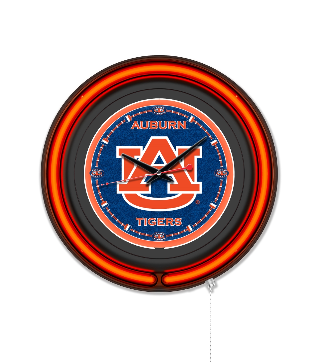 Clk15BKAuburn NCAA 15 in. Dia. Auburn University Double Neon Wall Clock, Black