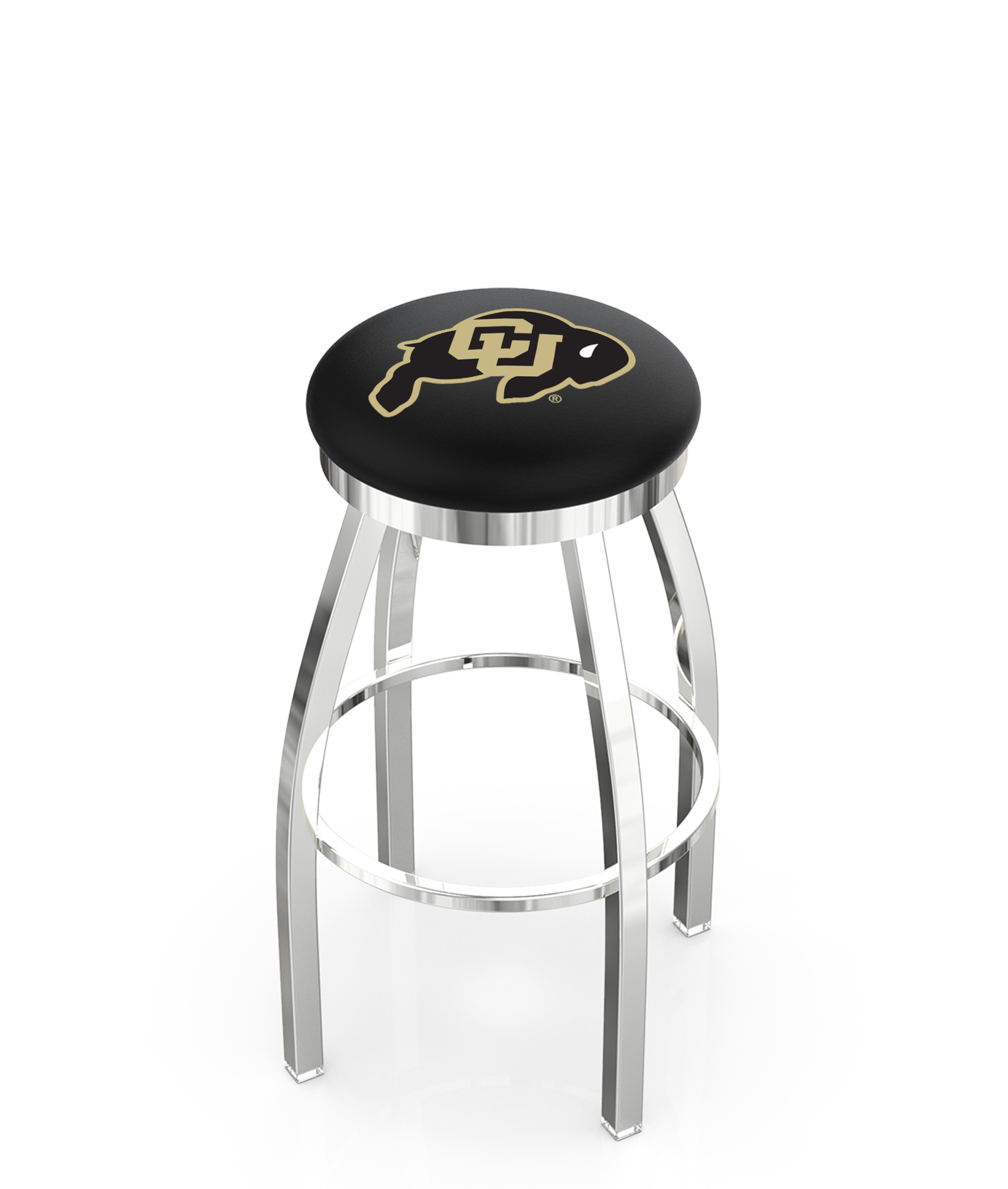 30" L8C2C - Chrome Colorado Swivel Bar Stool with Accent Ring by  Company