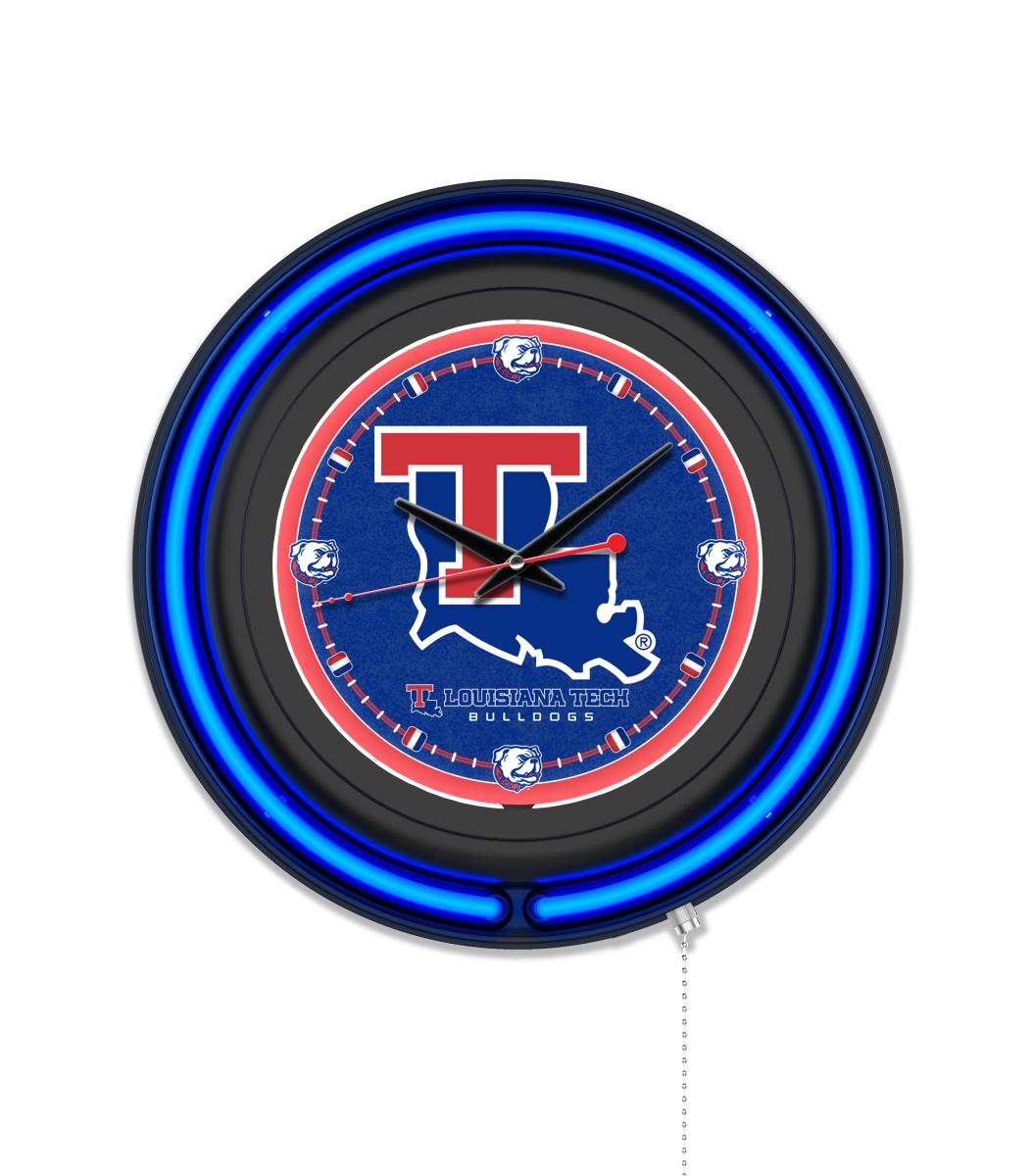 Clk15BKLaTech NCAA 15 in. Dia. Louisiana Tech University Double Neon Wall Clock, Black