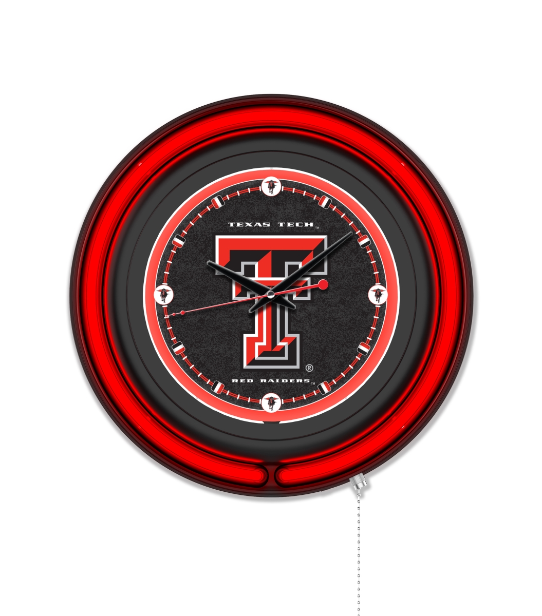 Clk15BKTXTech NCAA 15 in. Dia. Texas Tech University Double Neon Wall Clock, Black
