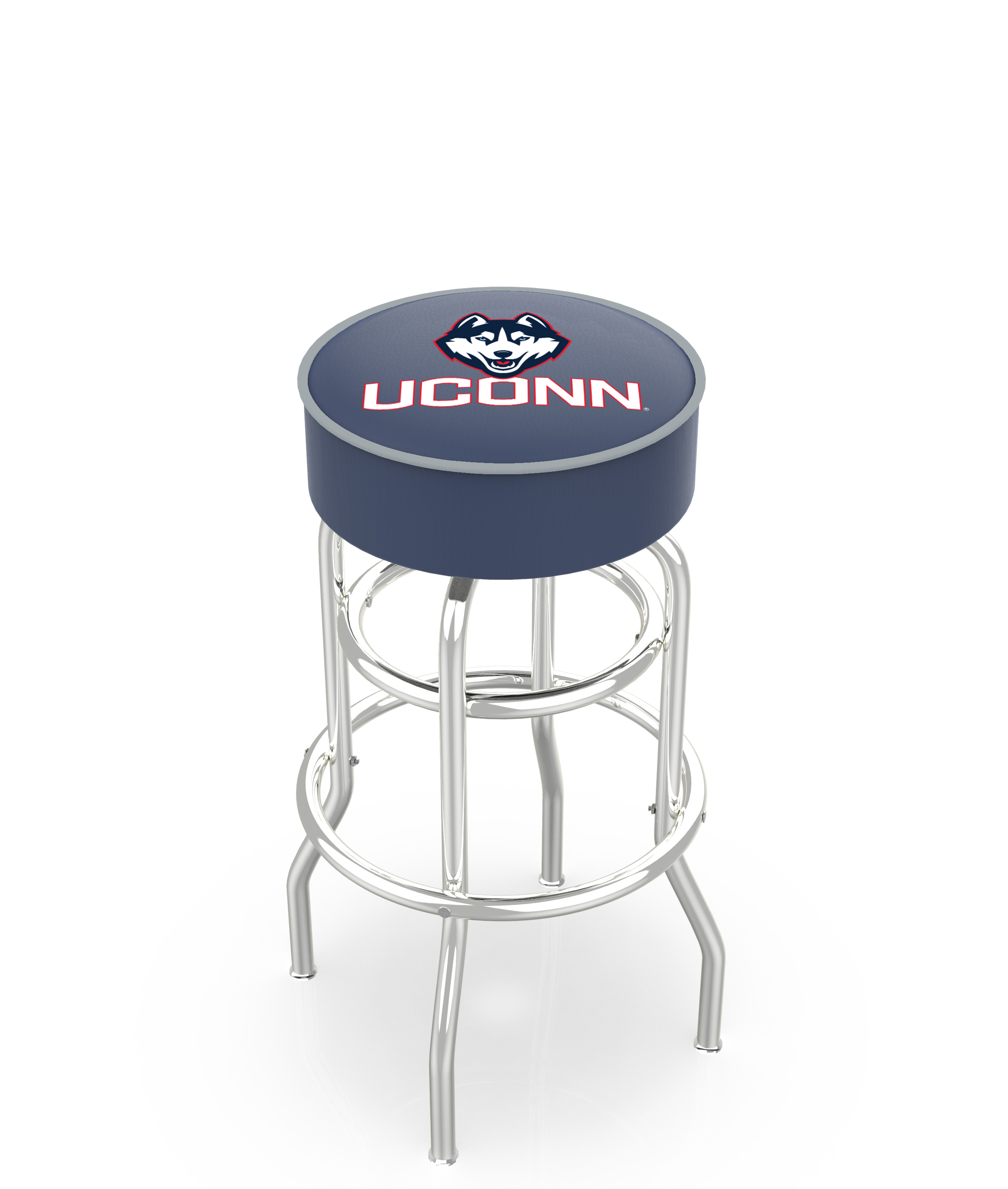 30" L7C1 - 4" Connecticut Cushion Seat with Double-Ring Chrome Base Swivel Bar Stool by  Company