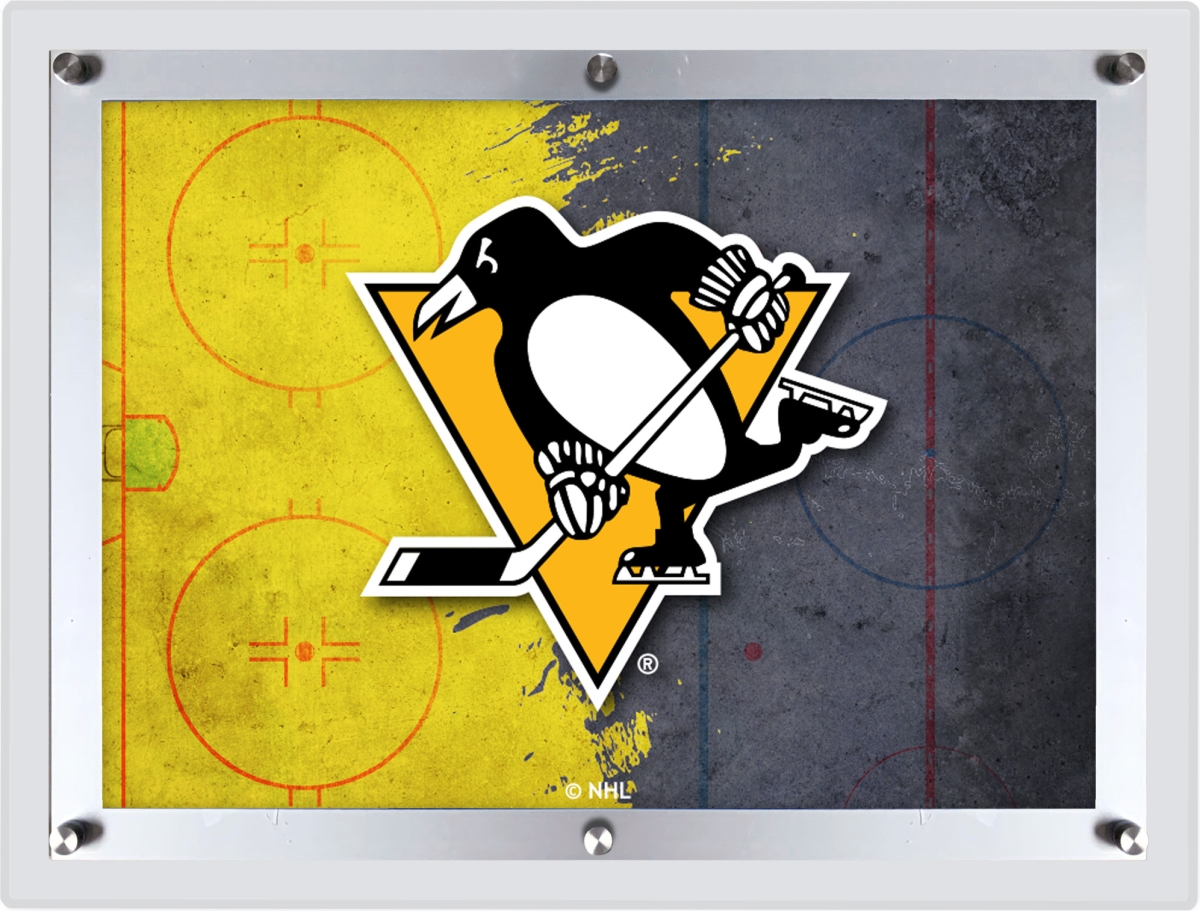 Picture of Holland Bar Stool LBLedA-LGPitPen 32 x 23.5in. NHL Pittsburgh Penguins Backlit LED Sign