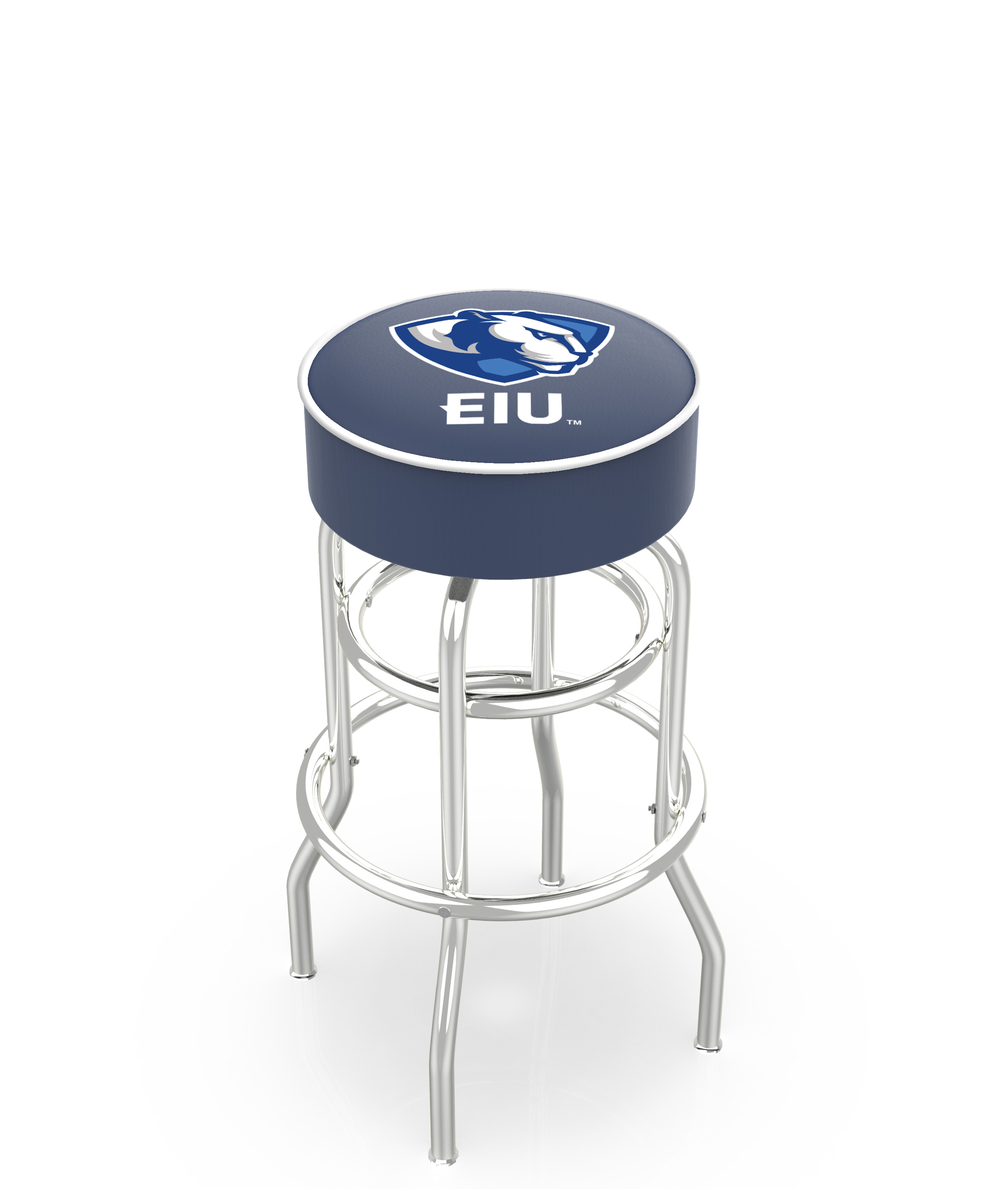 30" L7C1 - 4" Eastern Illinois Cushion Seat with Double-Ring Chrome Base Swivel Bar Stool by  Company