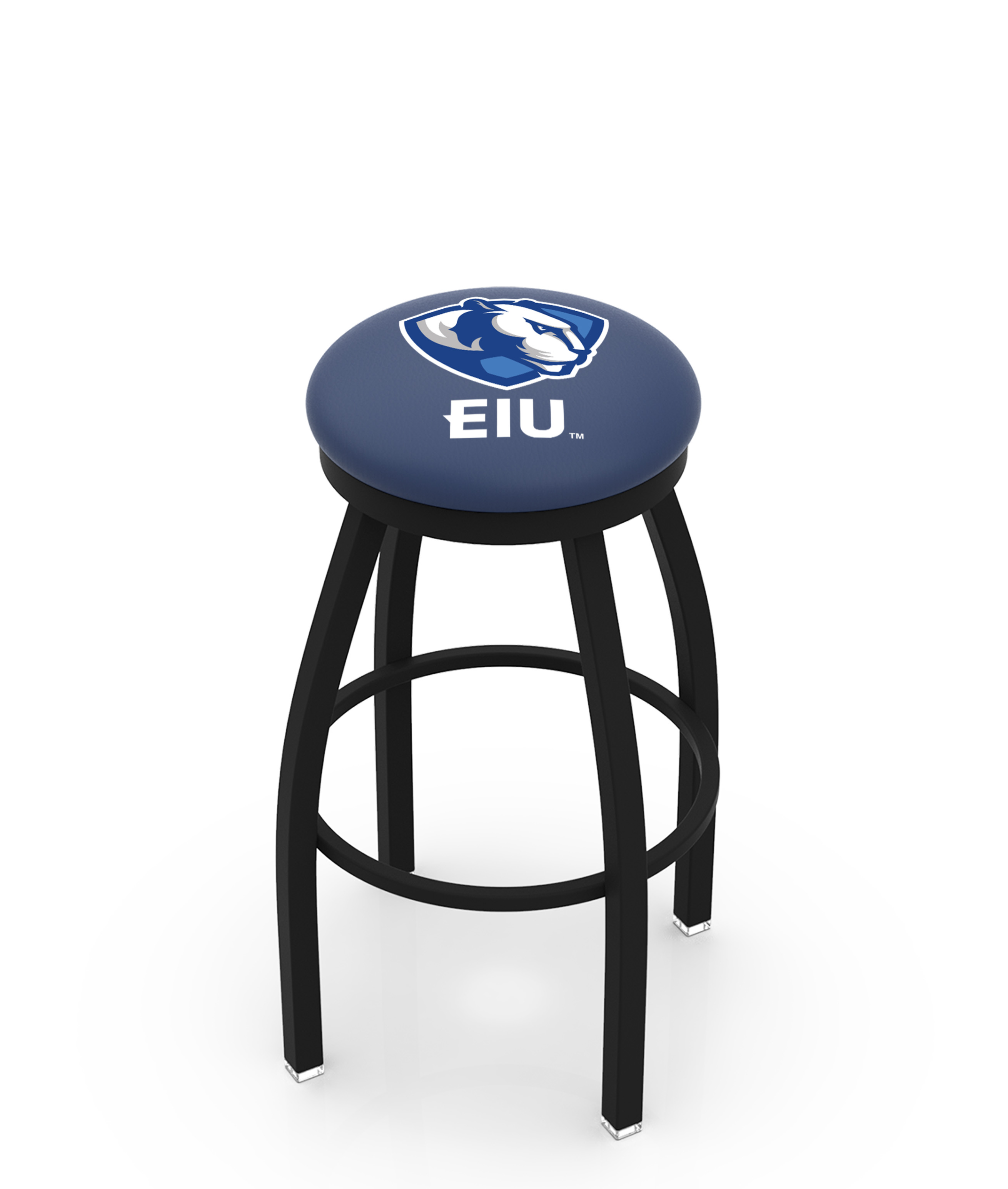 30" L8B2B - Black Wrinkle Eastern Illinois Swivel Bar Stool with Accent Ring by  Company