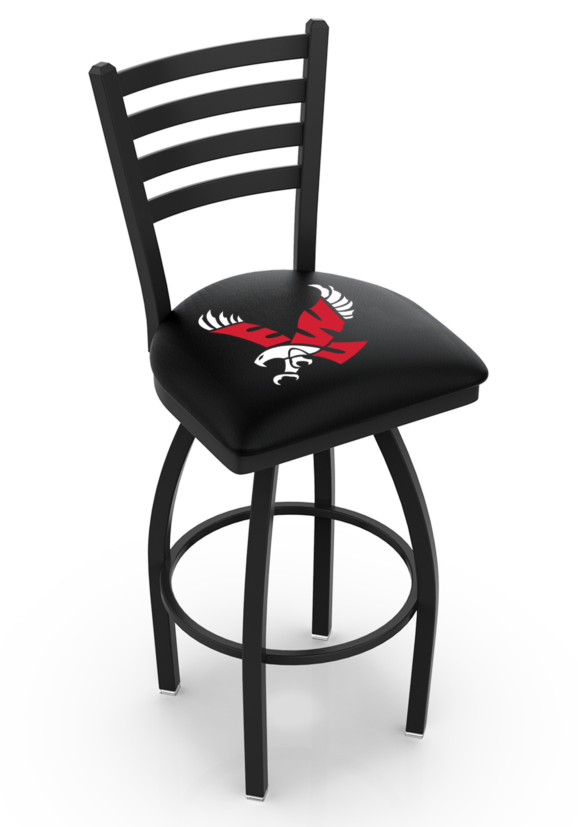 L014 - 30" Black Wrinkle Eastern Washington Swivel Bar Stool with Ladder Style Back by  Co.