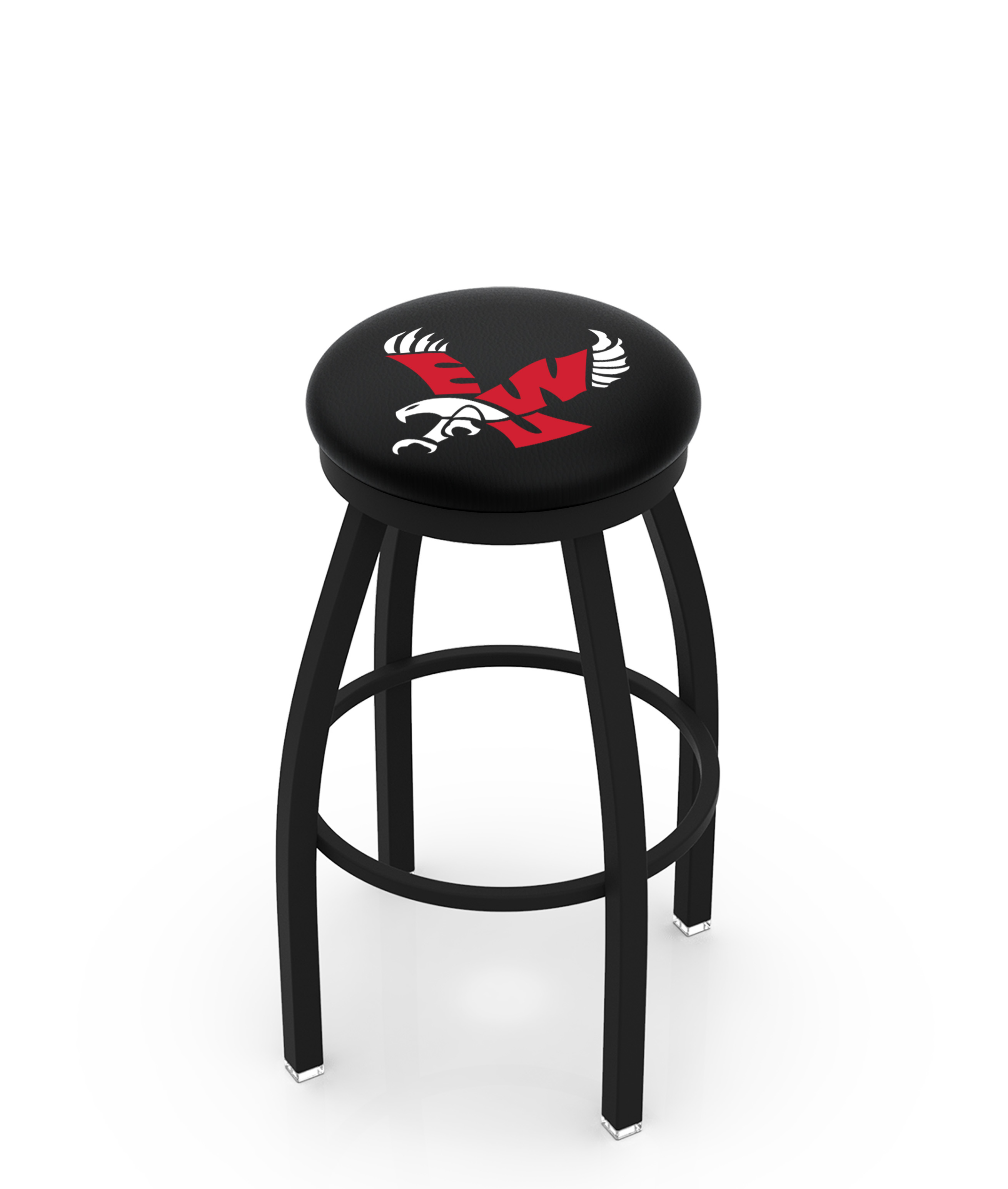 25" L8B2B - Black Wrinkle Eastern Washington Swivel Bar Stool with Accent Ring by  Company