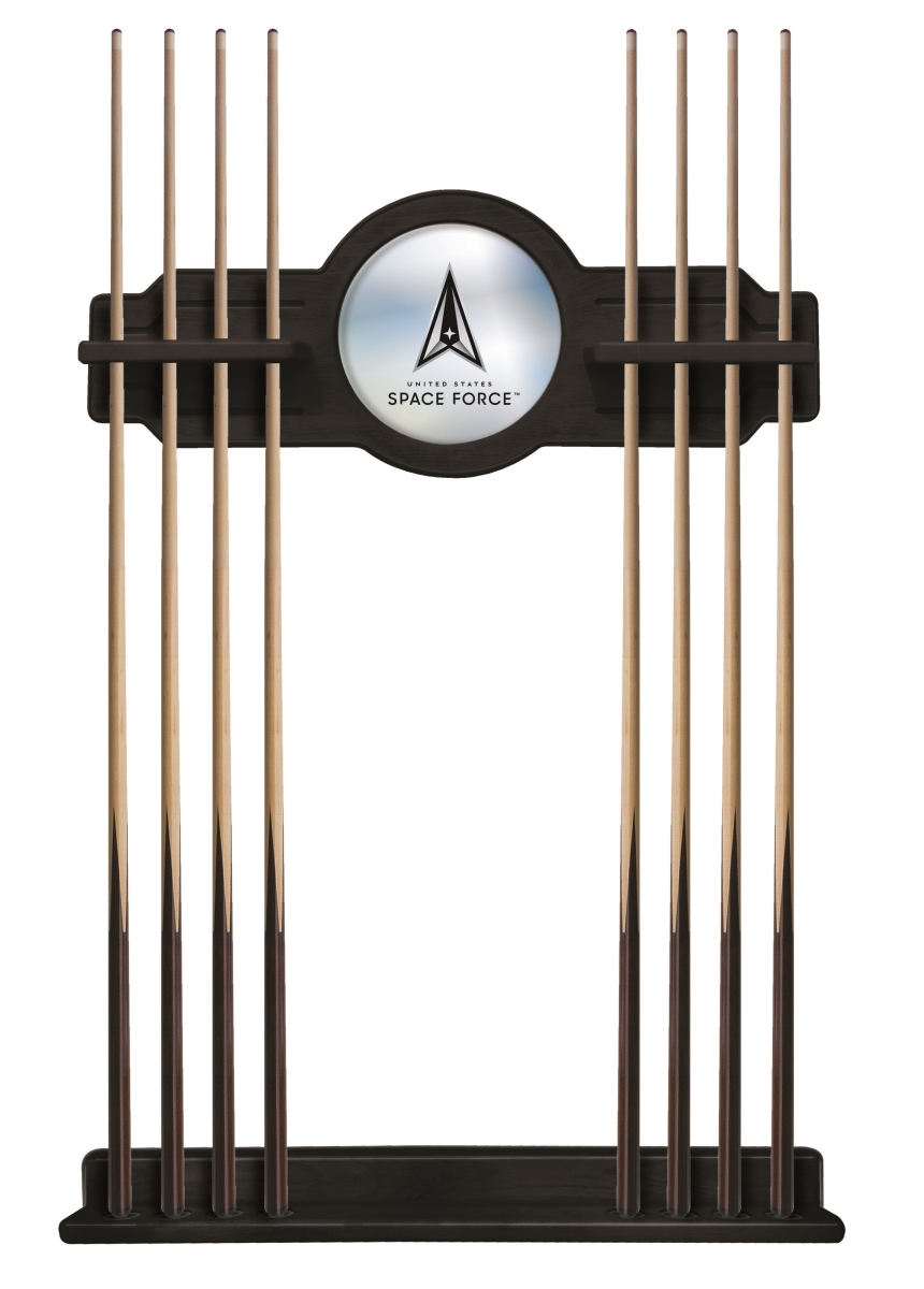 Picture of Holland Bar Stool CueBKSpaFor United States Space Force 88 x 50 x 12 in. Solid Wood Cue Rack with a Black Finish
