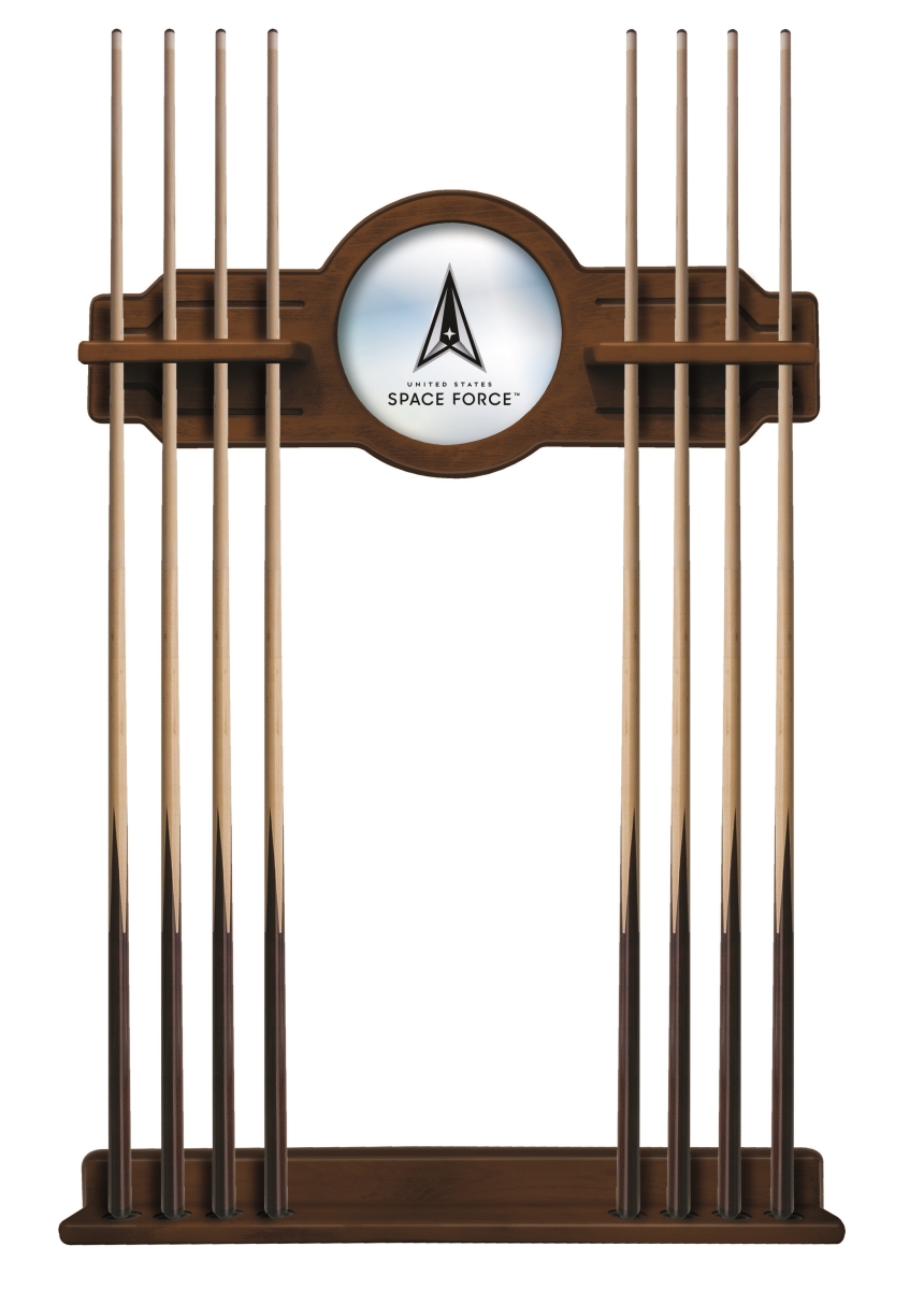 CueChrdSpaFor United States Space Force 88 x 50 x 12 in. Solid Wood Cue Rack with a Chardonnay Finish