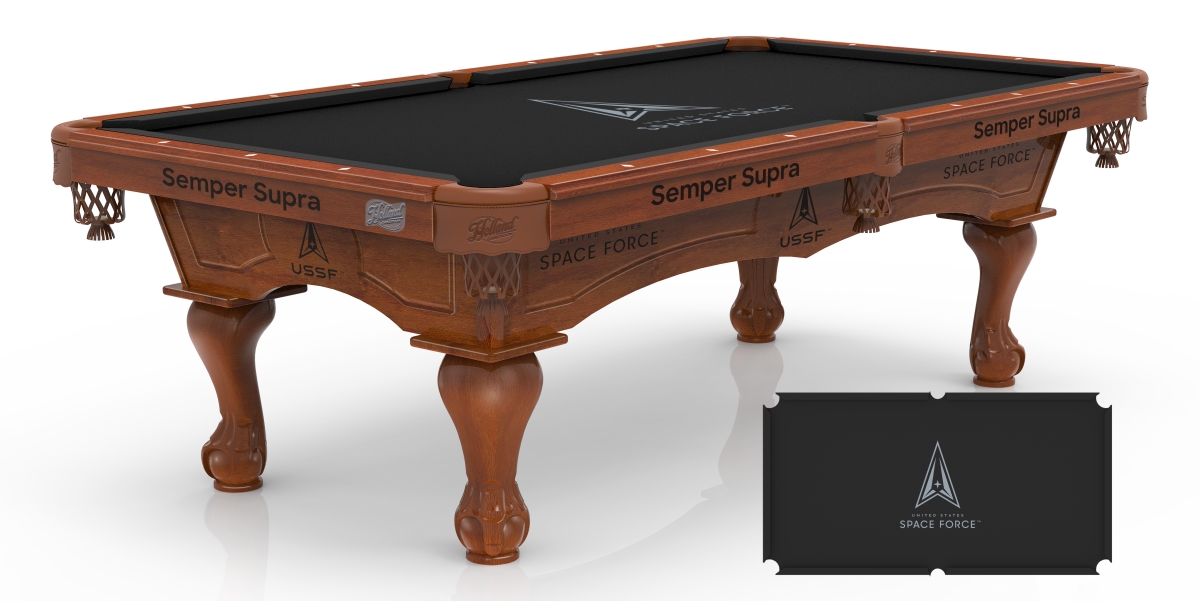 PT8ChrdClawSpaFor-PCLSpaFor United States Space Force 8 ft. Pool Table with Chardonnay