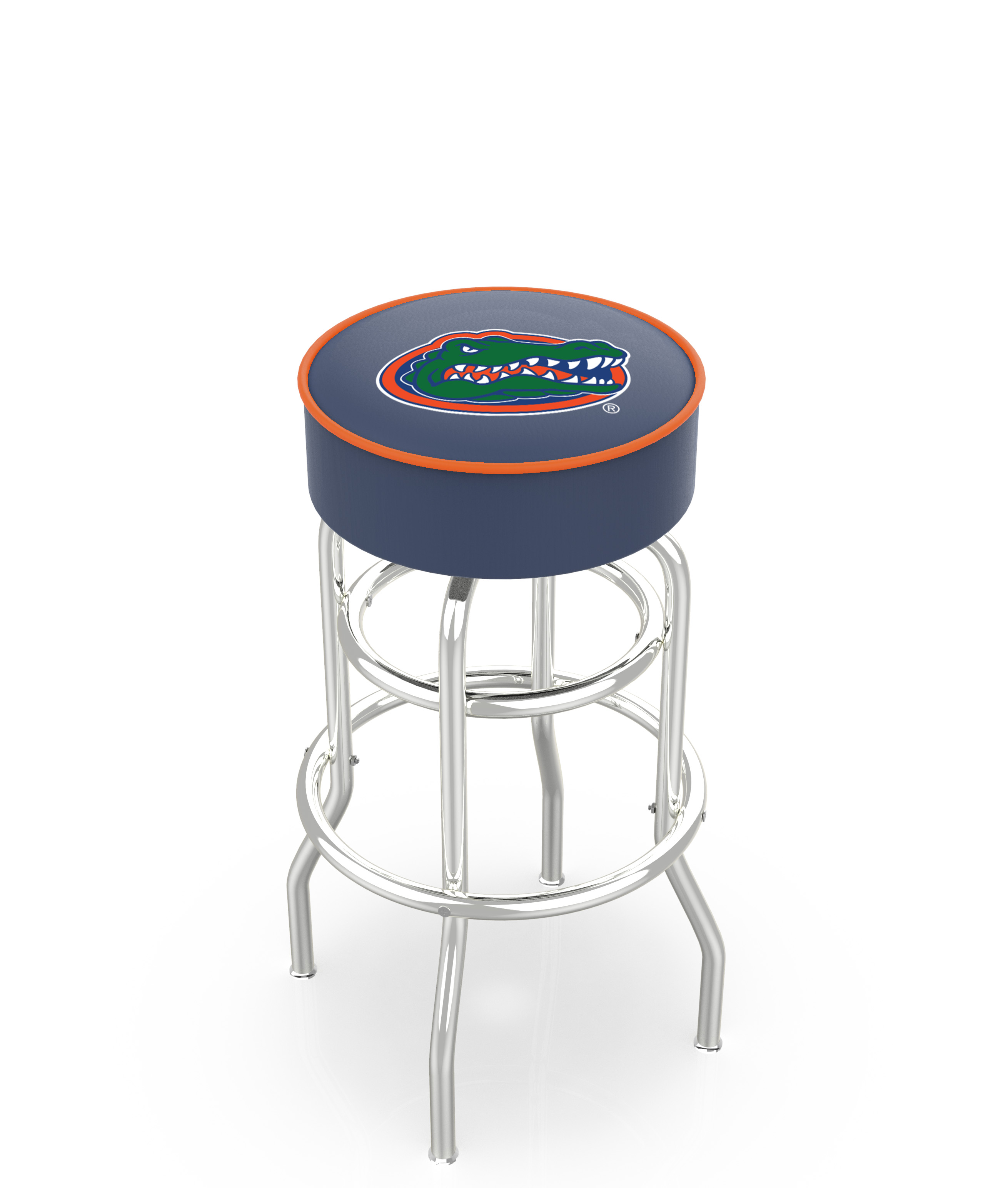 30" L7C1 - 4" Florida Cushion Seat with Double-Ring Chrome Base Swivel Bar Stool by  Company